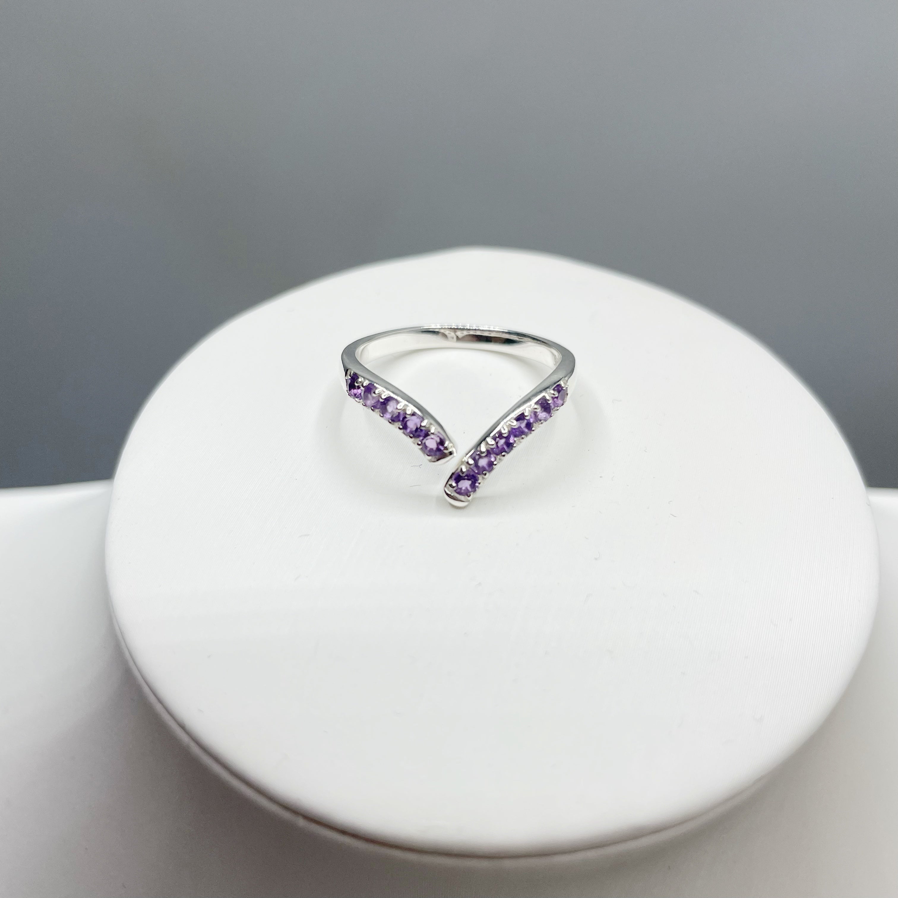 Anello Terzo Occhio - Ametista e Argento 925