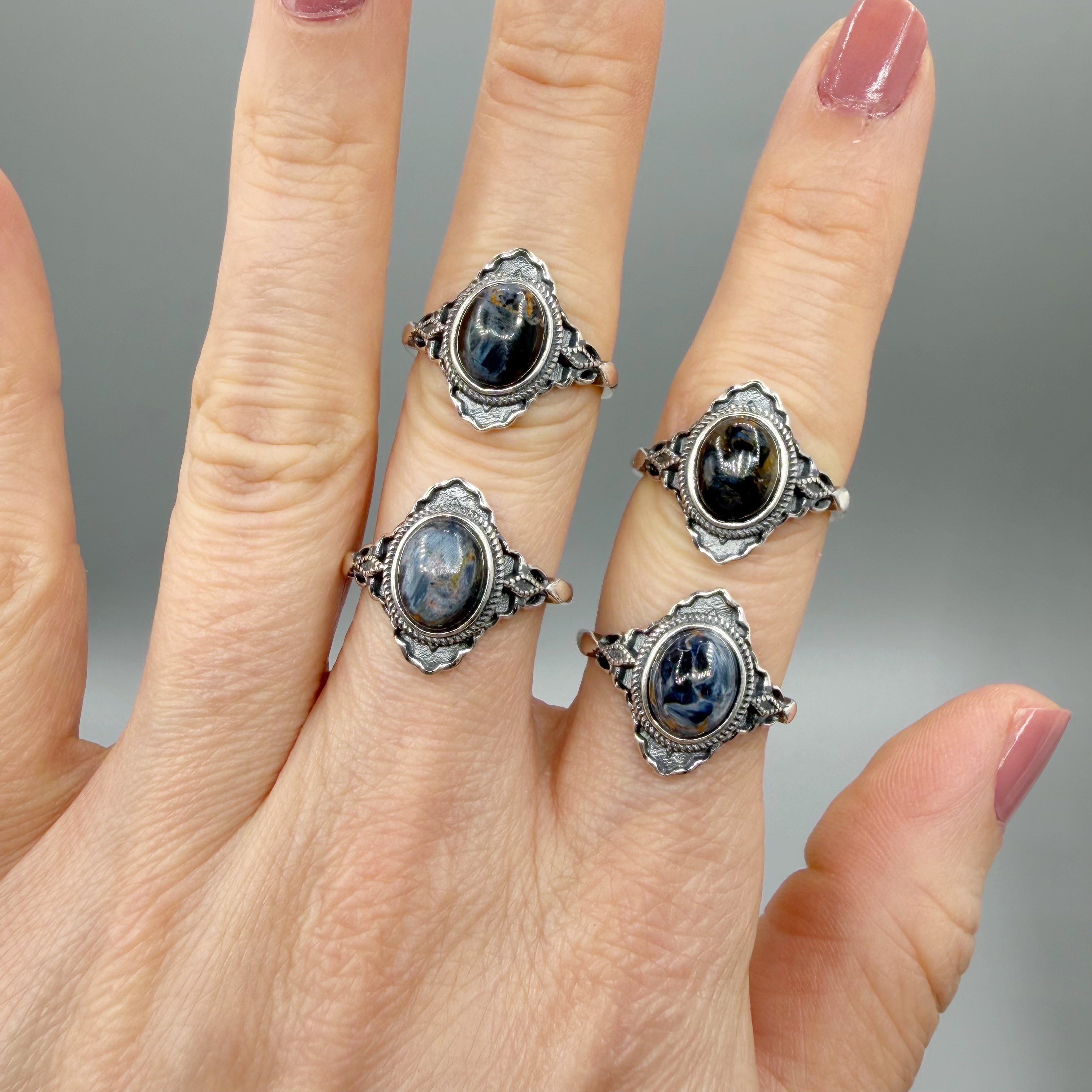 Anello Pietersite e Argento 925 - Diadema