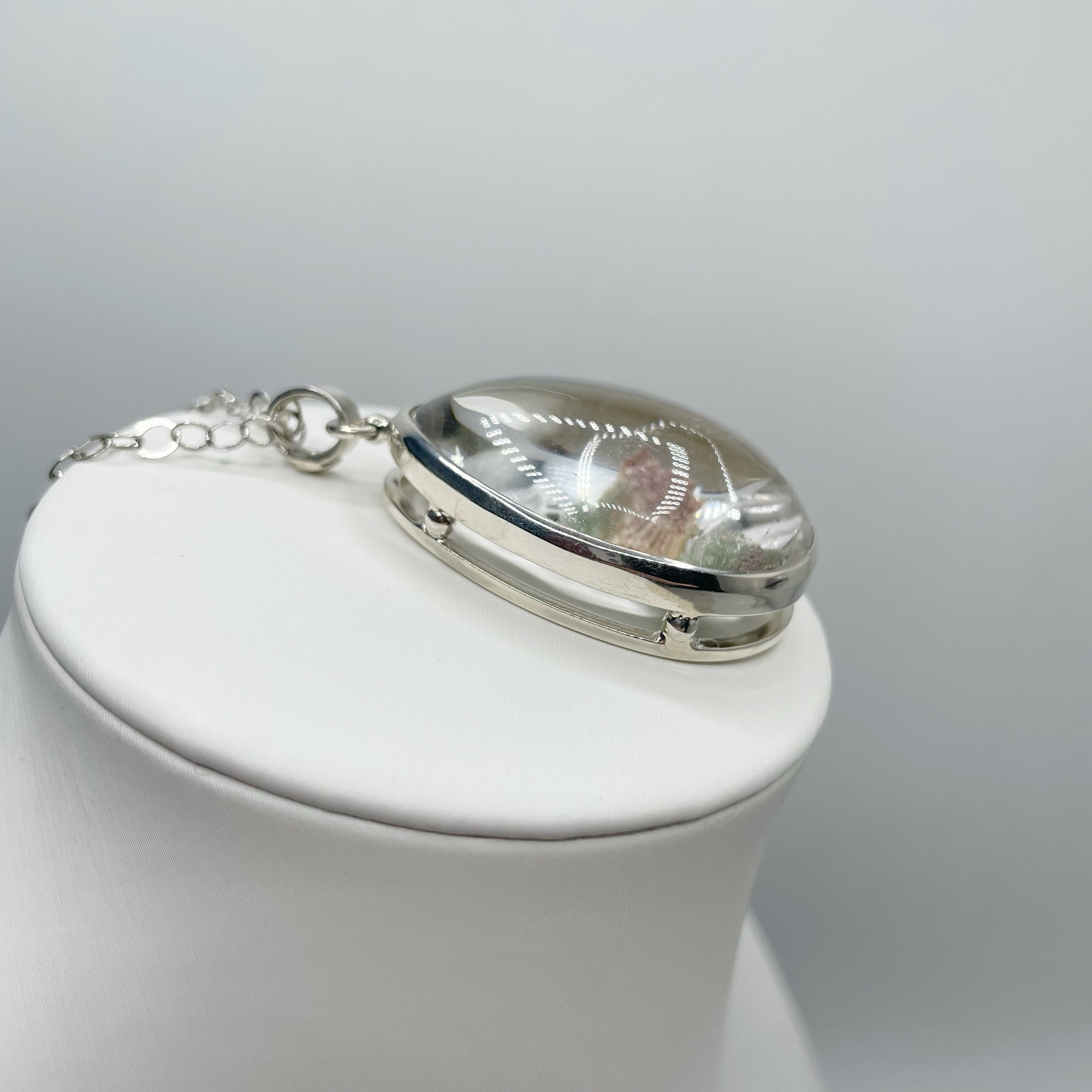 Ciondolo Lodolite intarsiato a Mano - Argento 925