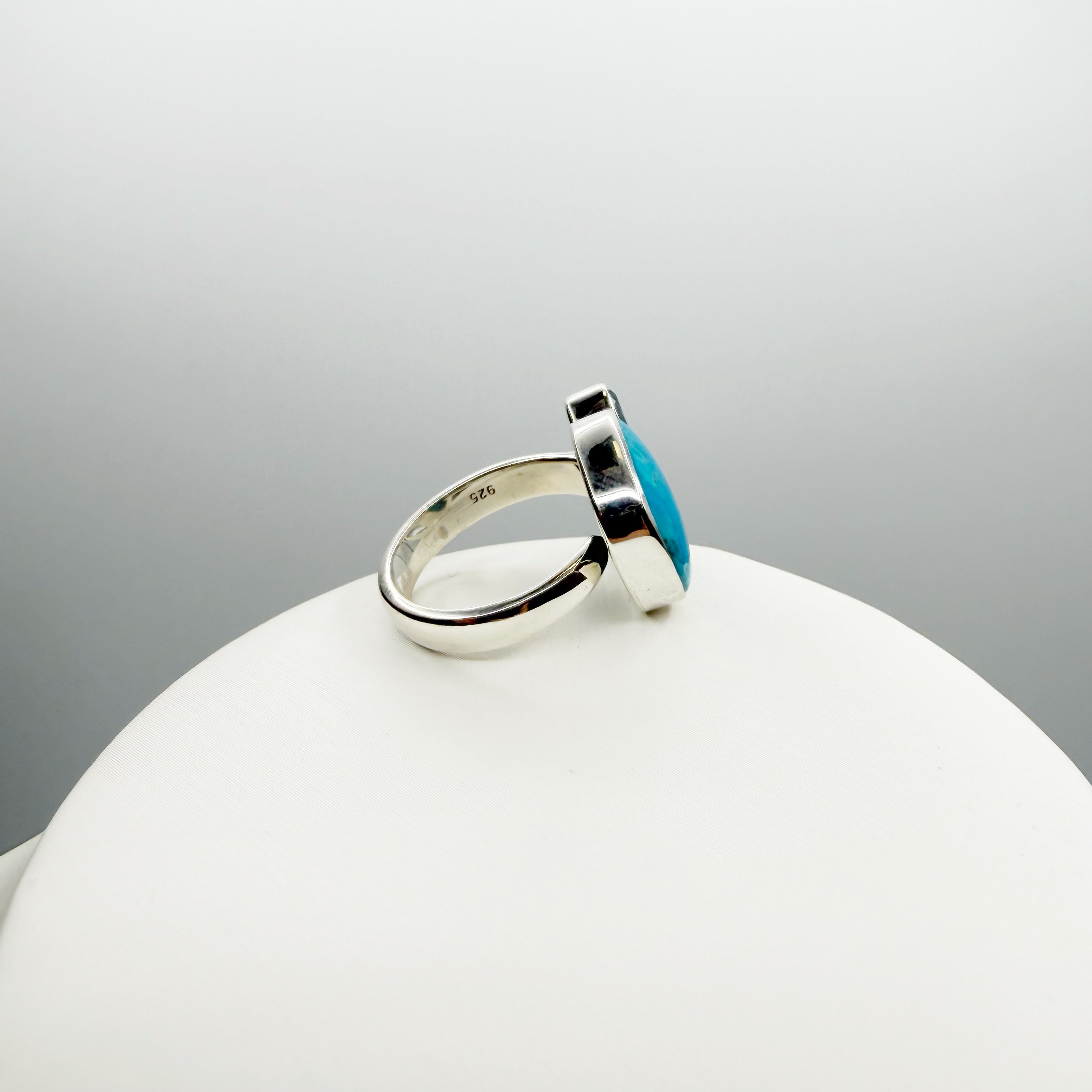 Anello Turchese Naturale e Topazio - Argento 925