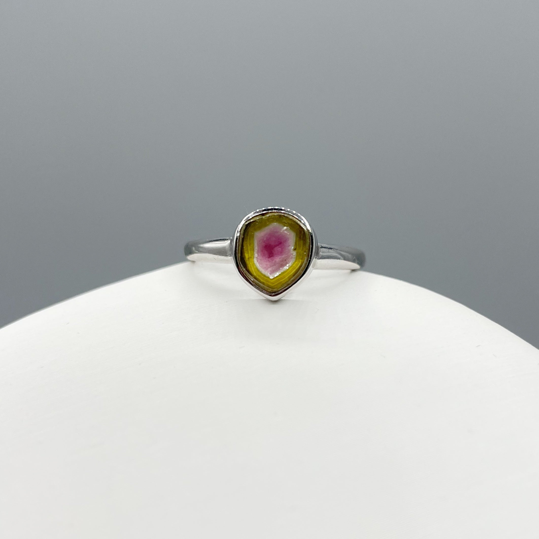 Anello Tormalina Watermelon - Argento 925