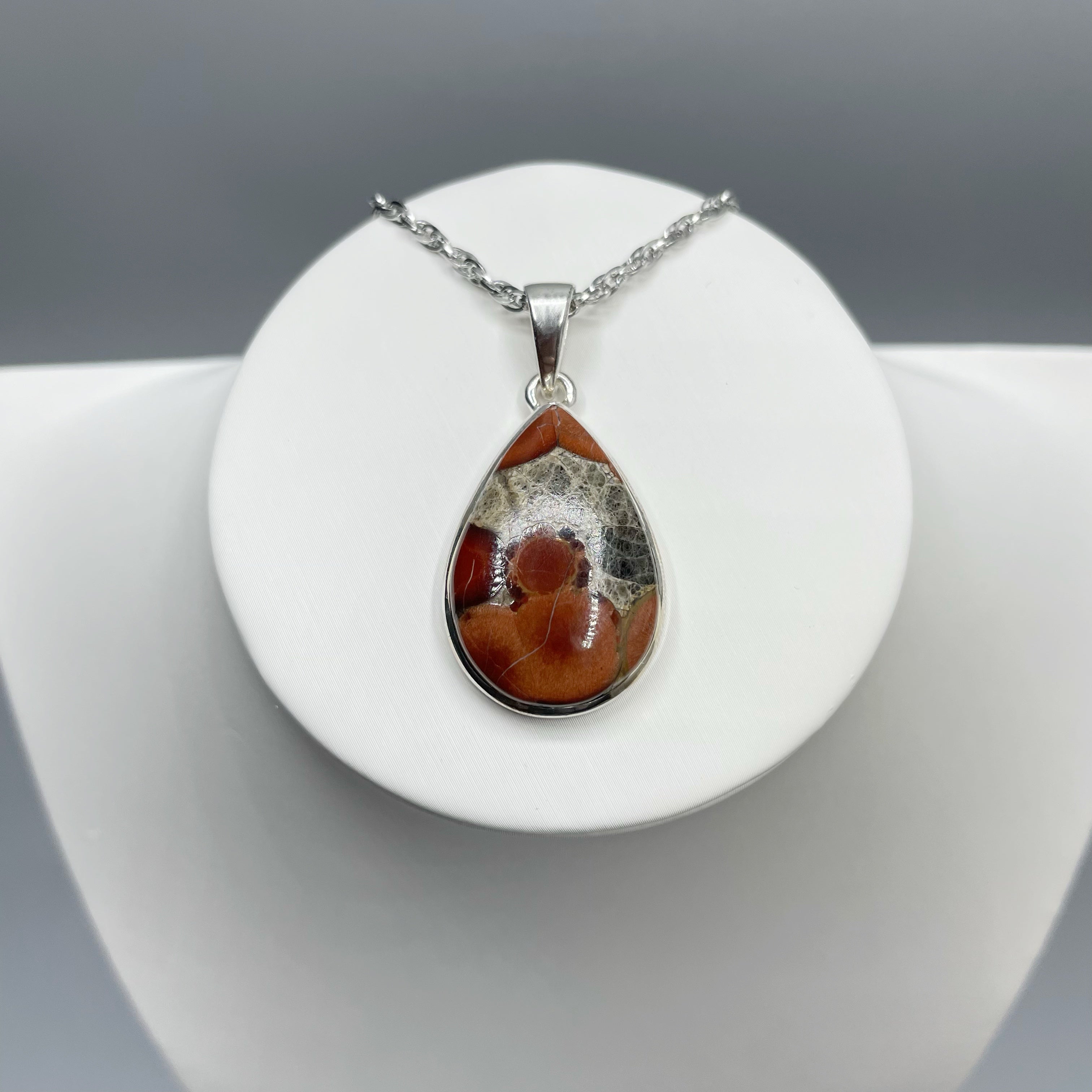 Ciondolo Ossidiana Peanut a Goccia - Argento 925