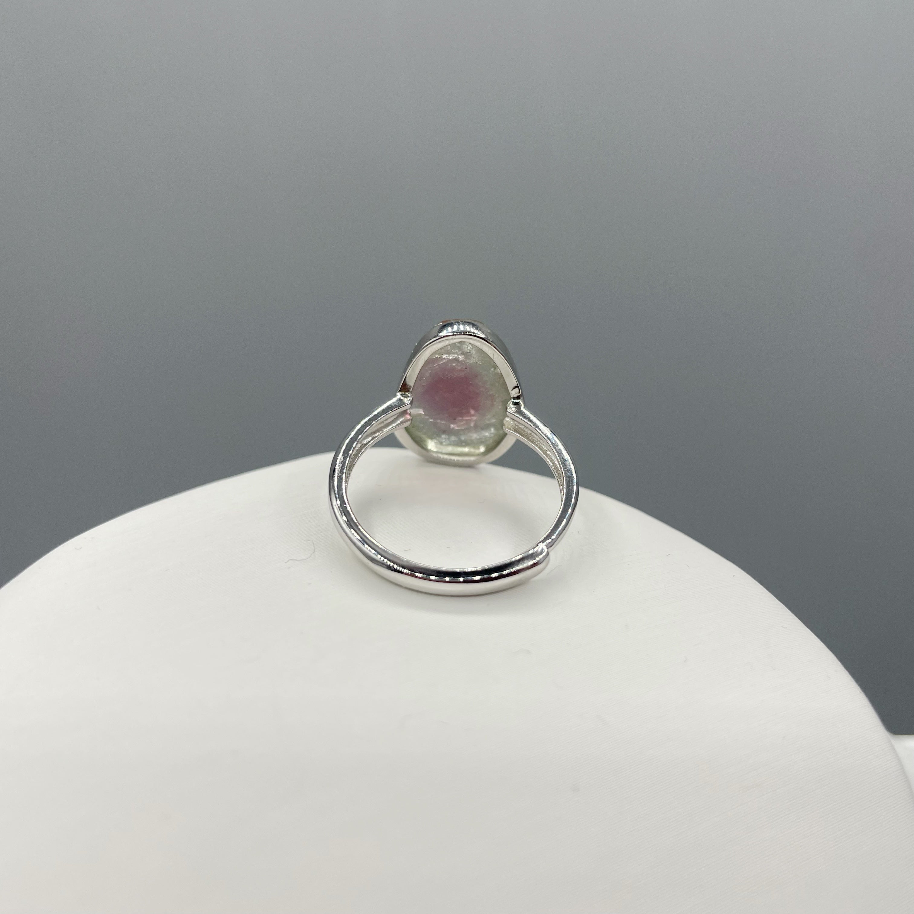 Anello Tormalina Watermelon - Argento 925