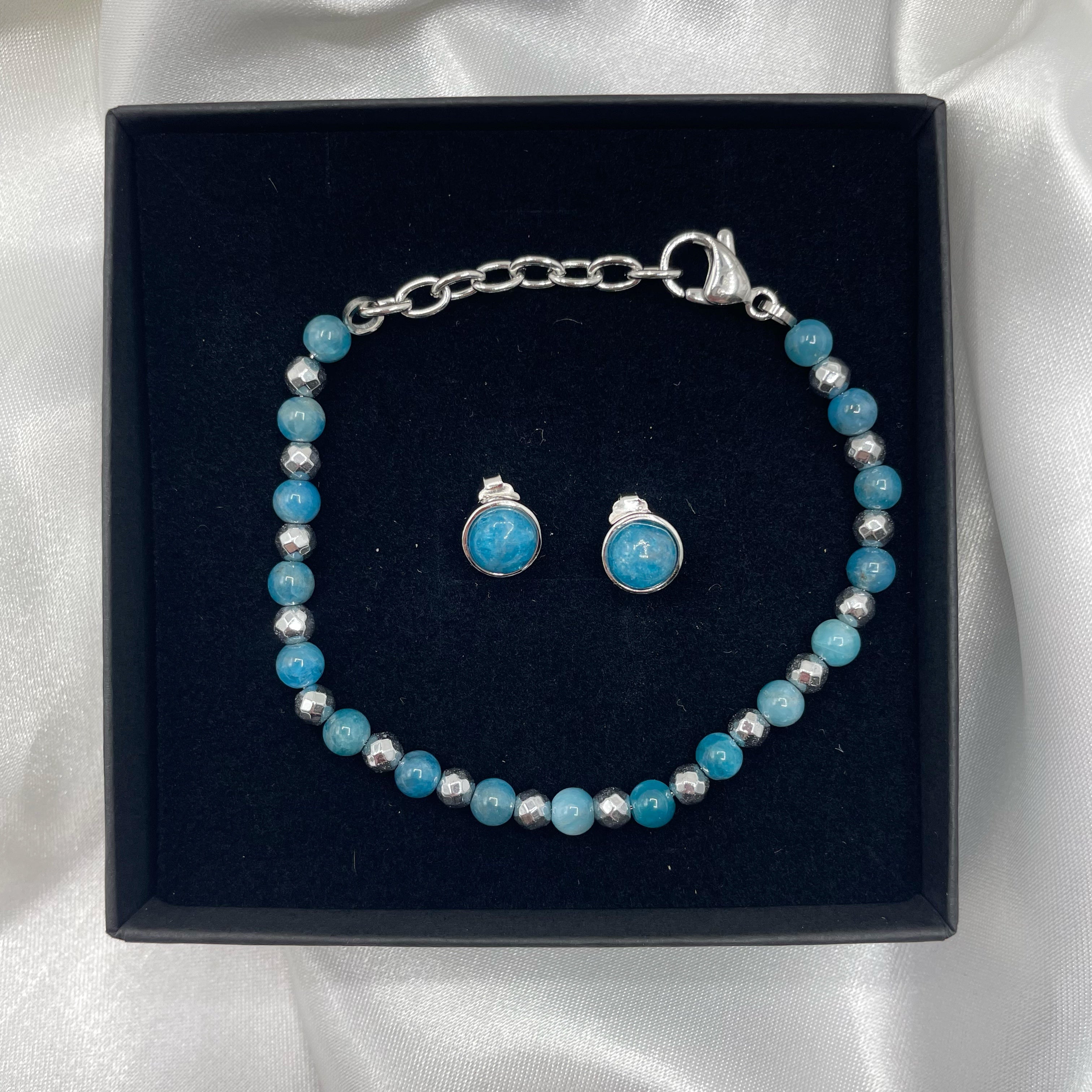 Set Bracciale Secret Dreams e Orecchini a Lobo Apatite