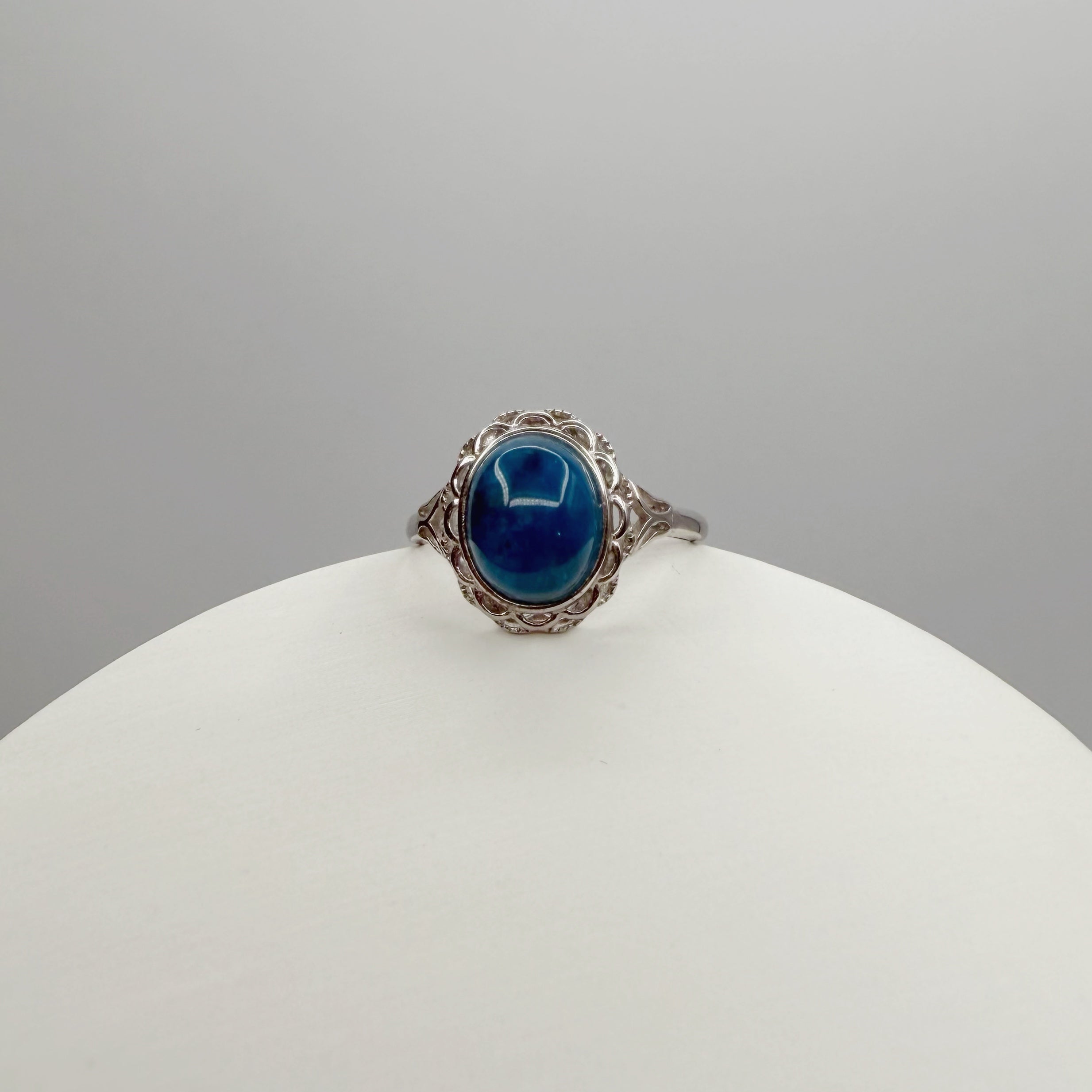 Anello Apatite Ovale - Argento 925