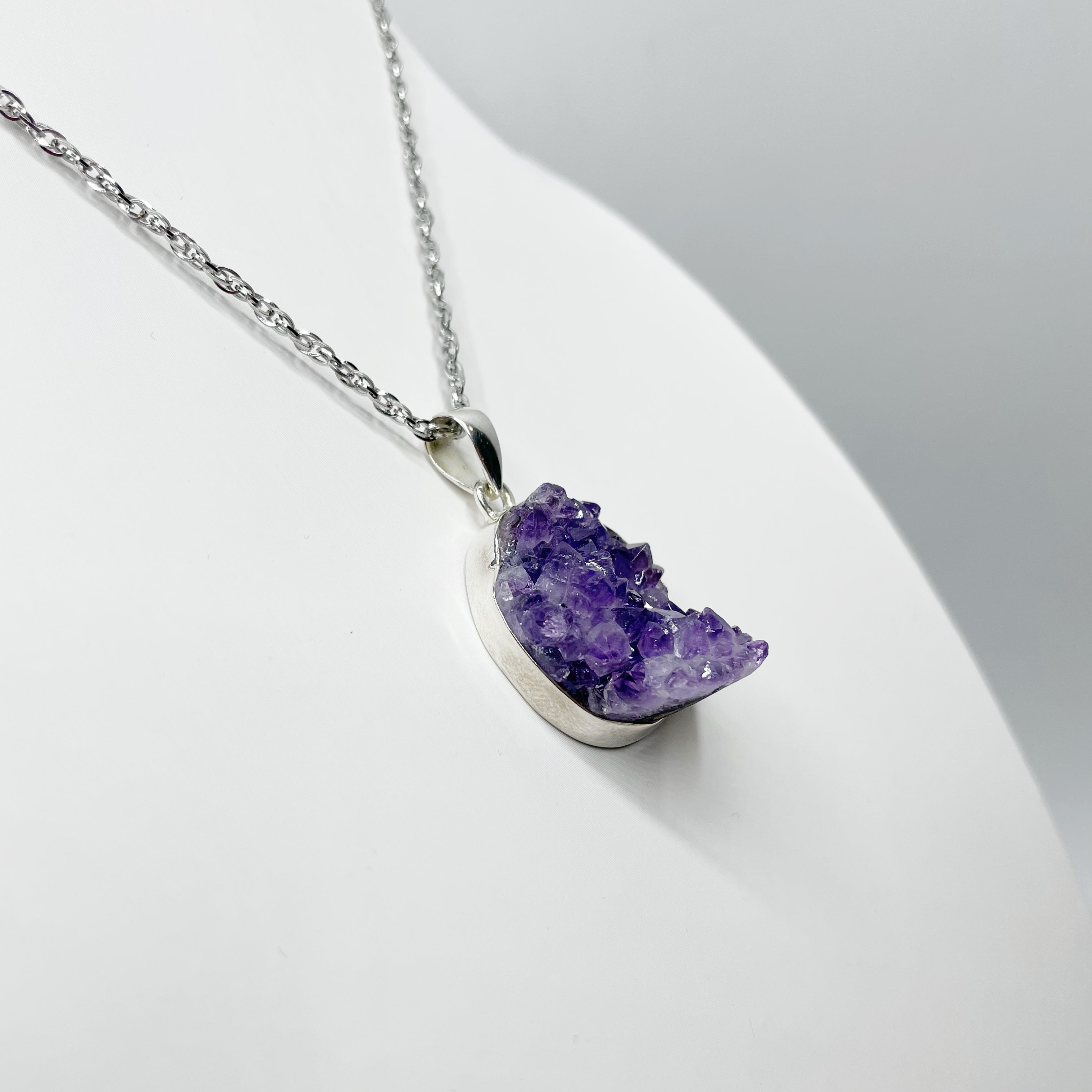 Ciondolo Ametista Grezza - Argento 925