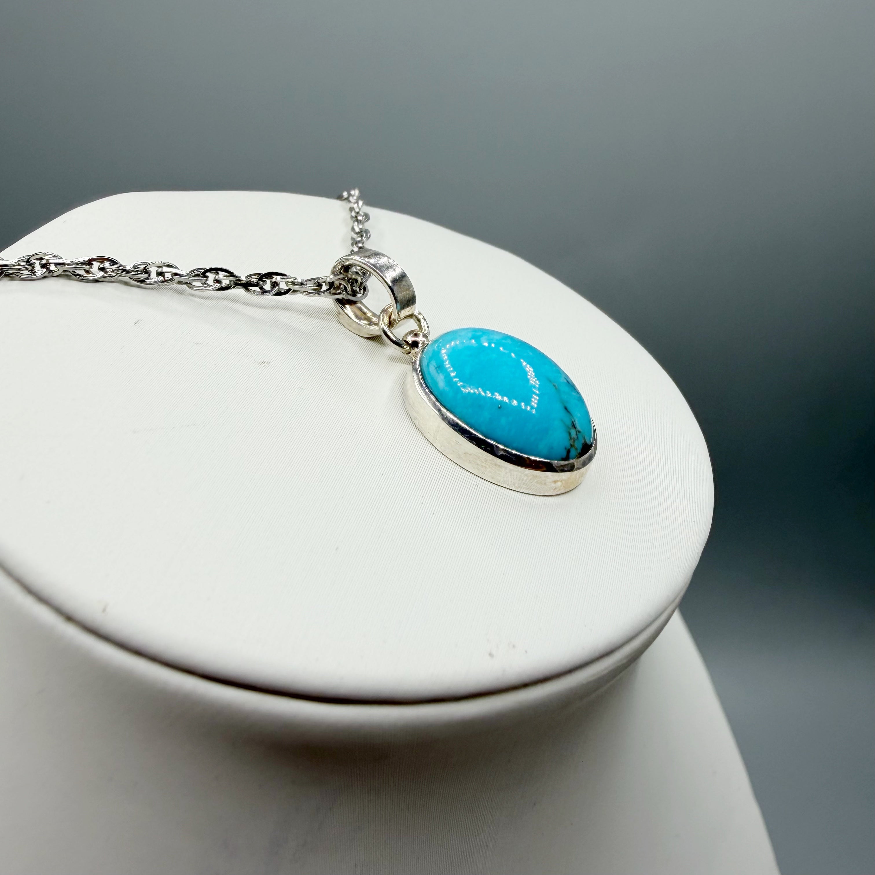 Ciondolo Turchese Naturale - Argento 925