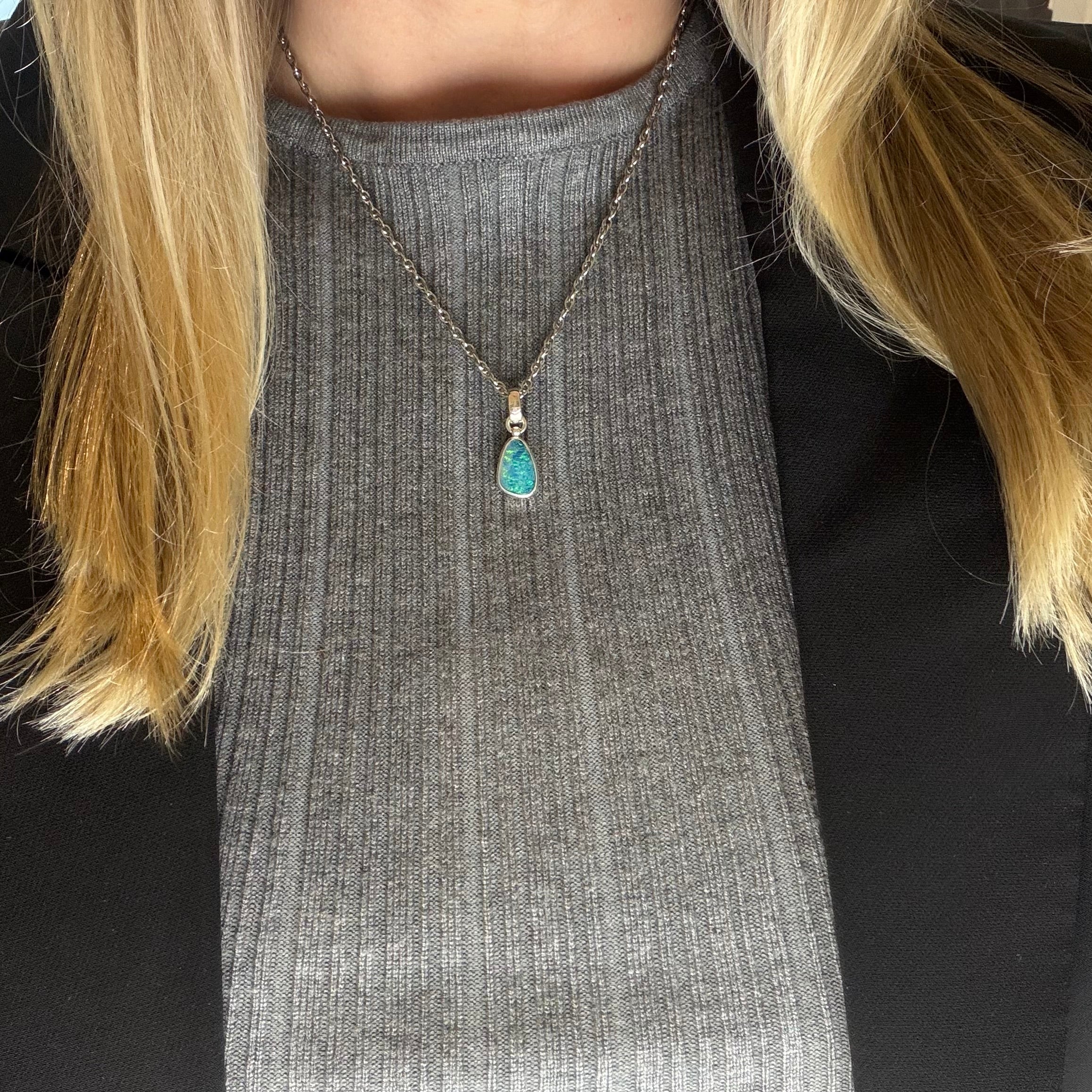 Ciondolo Opale Australiano - Argento 925