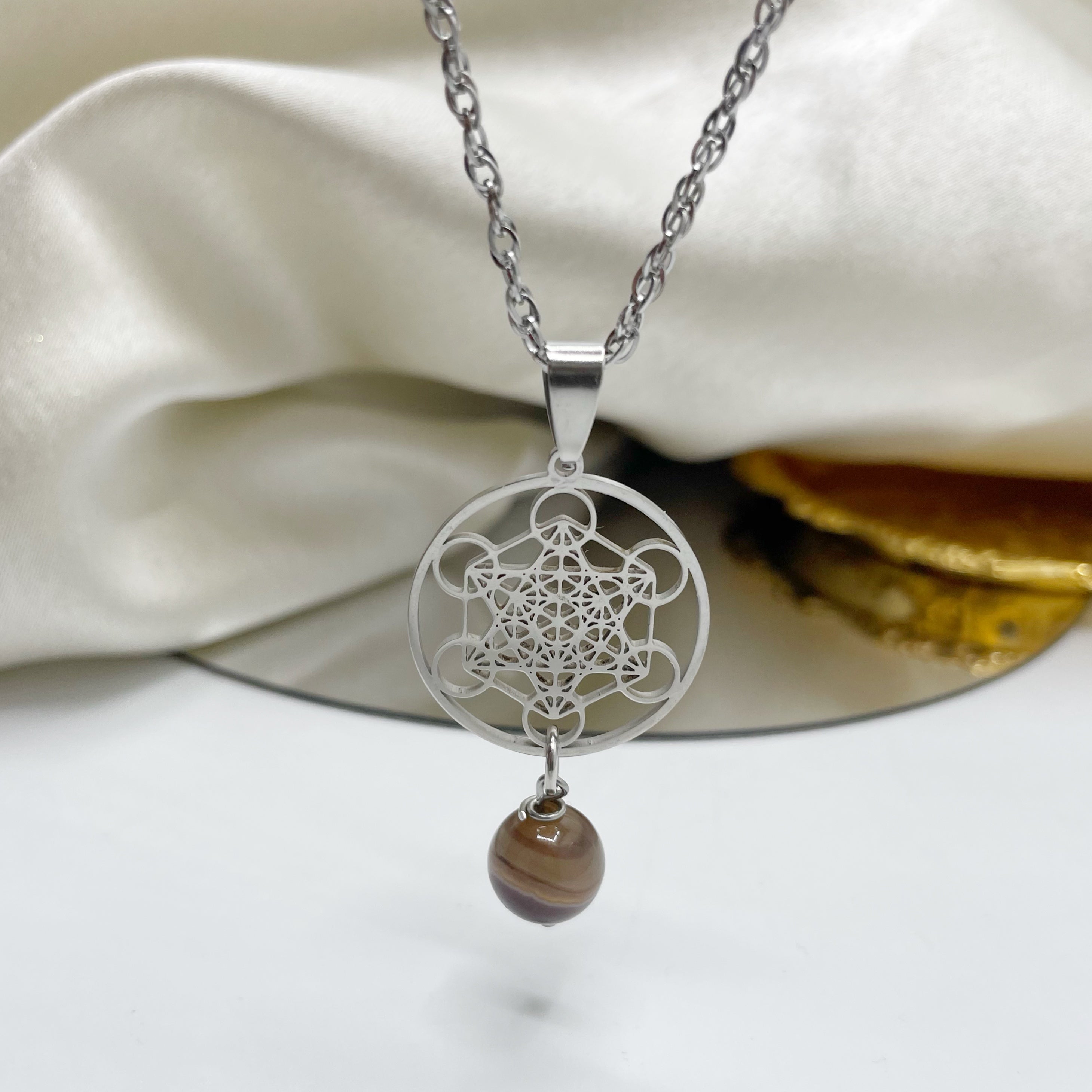 Collana Occhio di Shiva e Cubo di Metatron