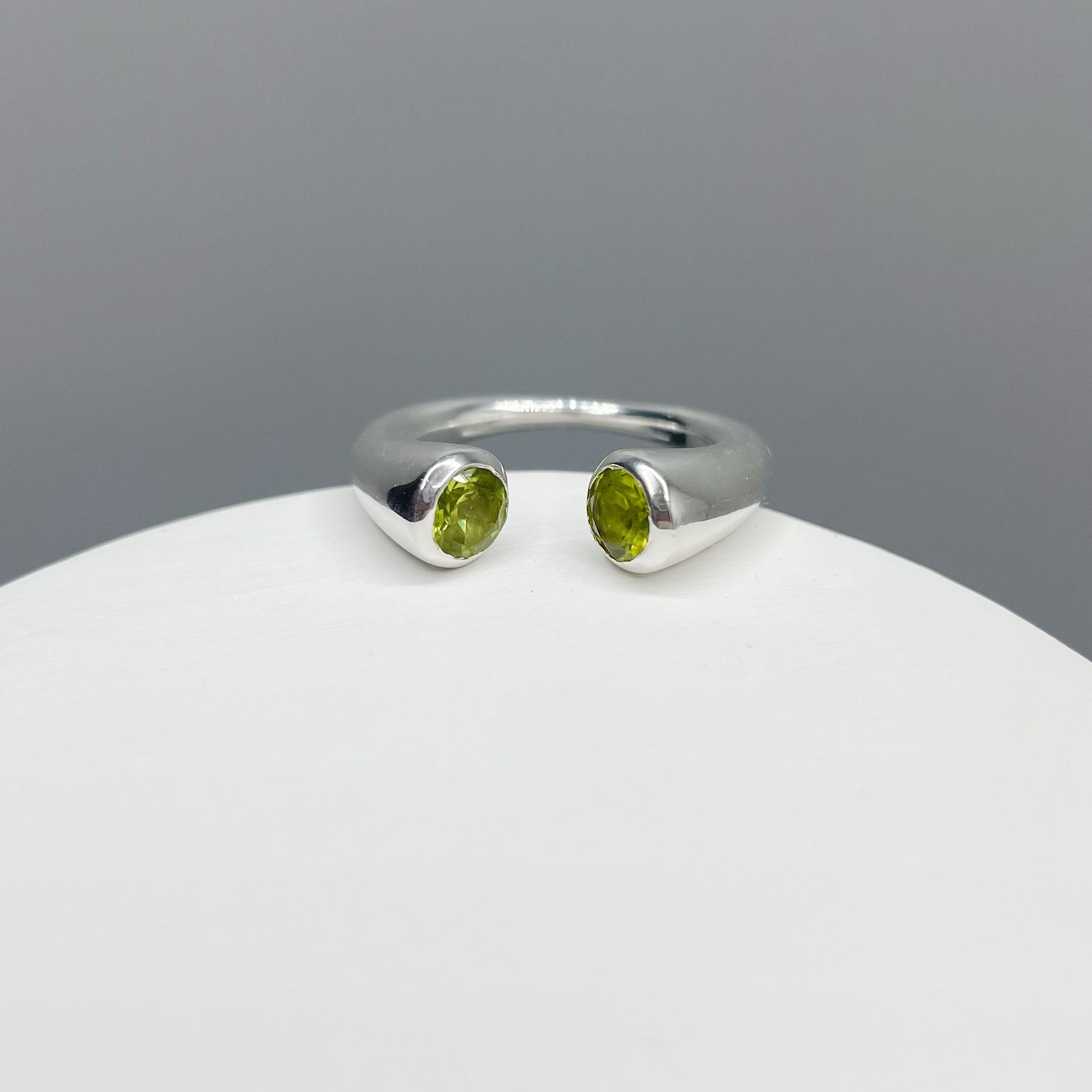 Anello Double Peridoto e Argento 925