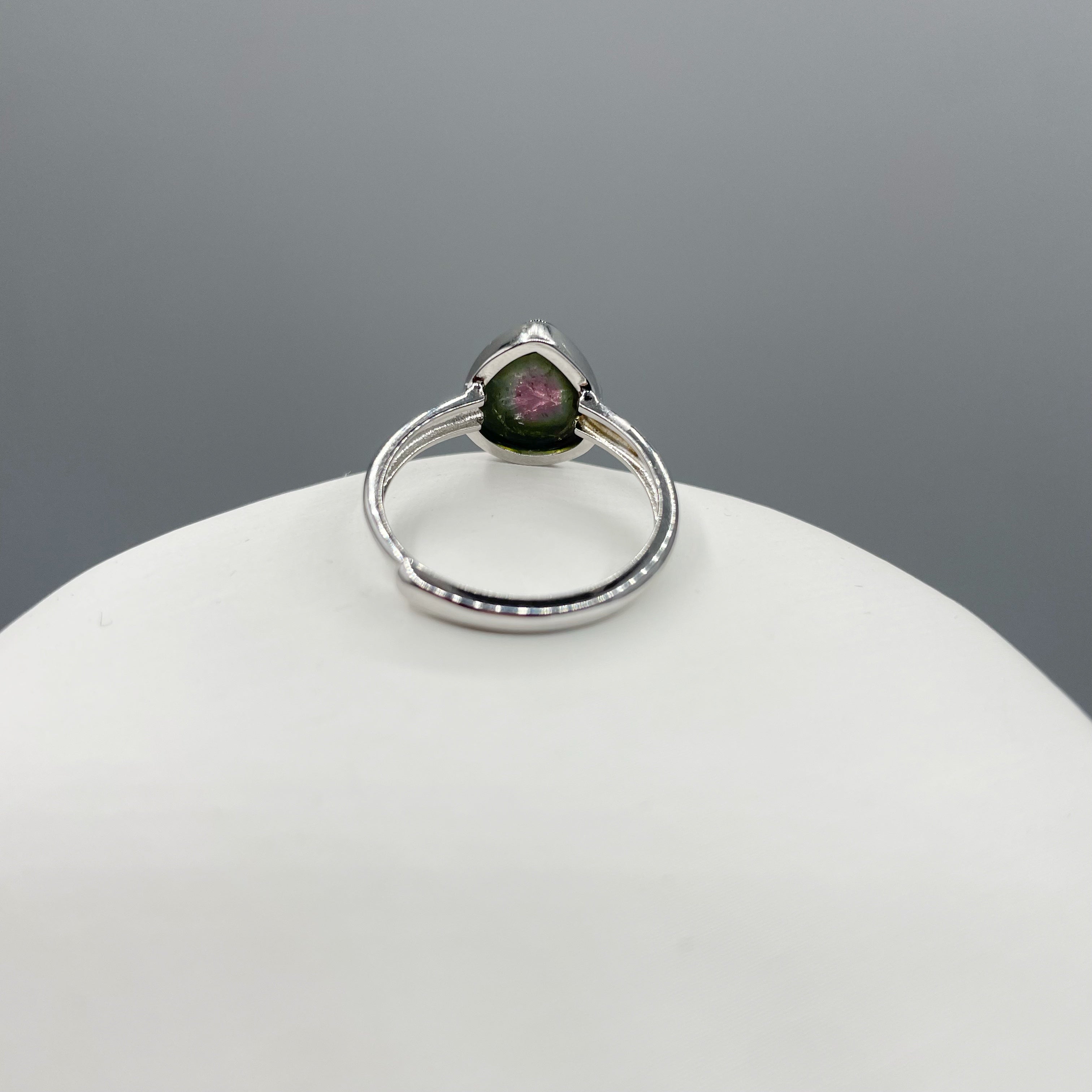 Anello Tormalina Watermelon - Argento 925