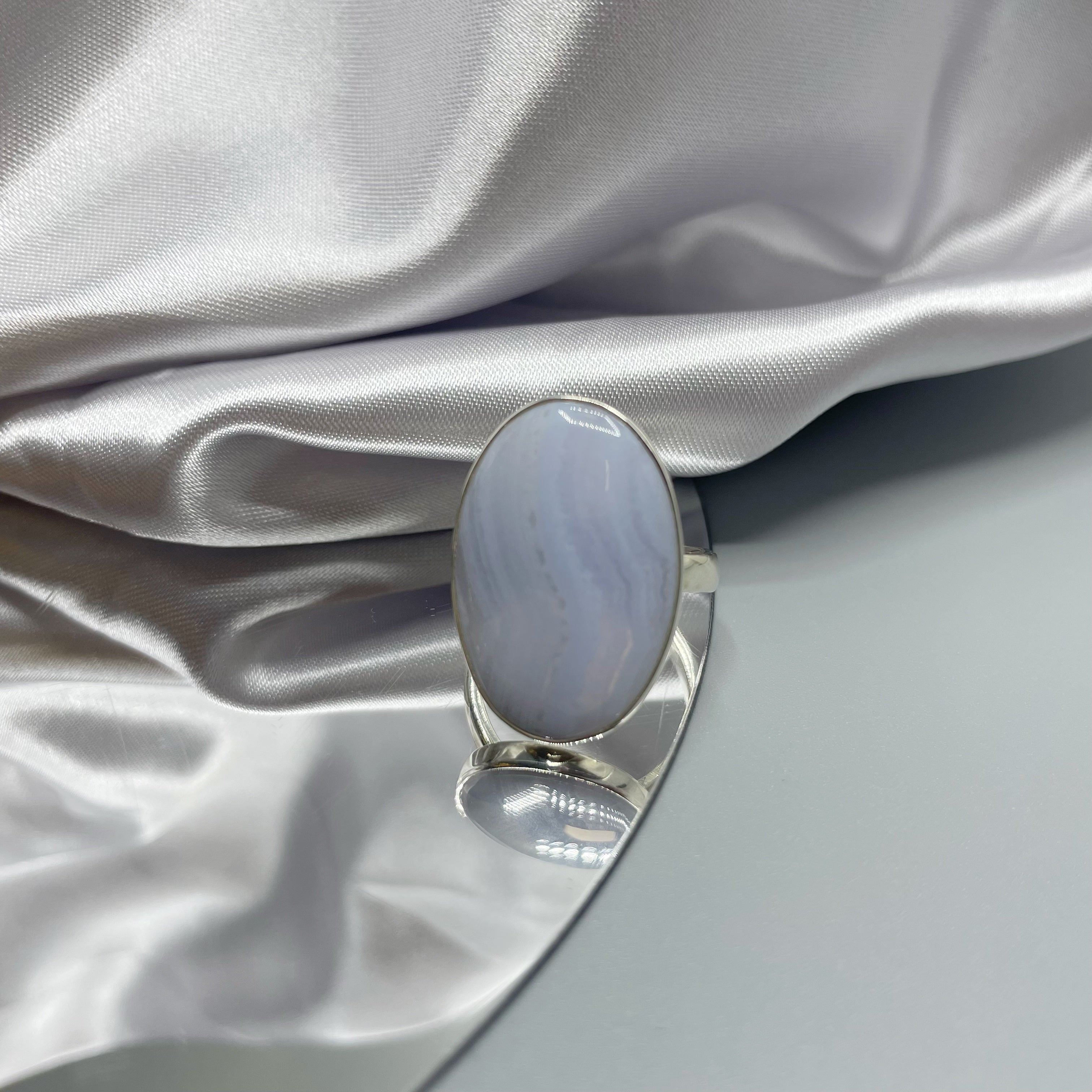 Anello Calcedonio e Argento 925
