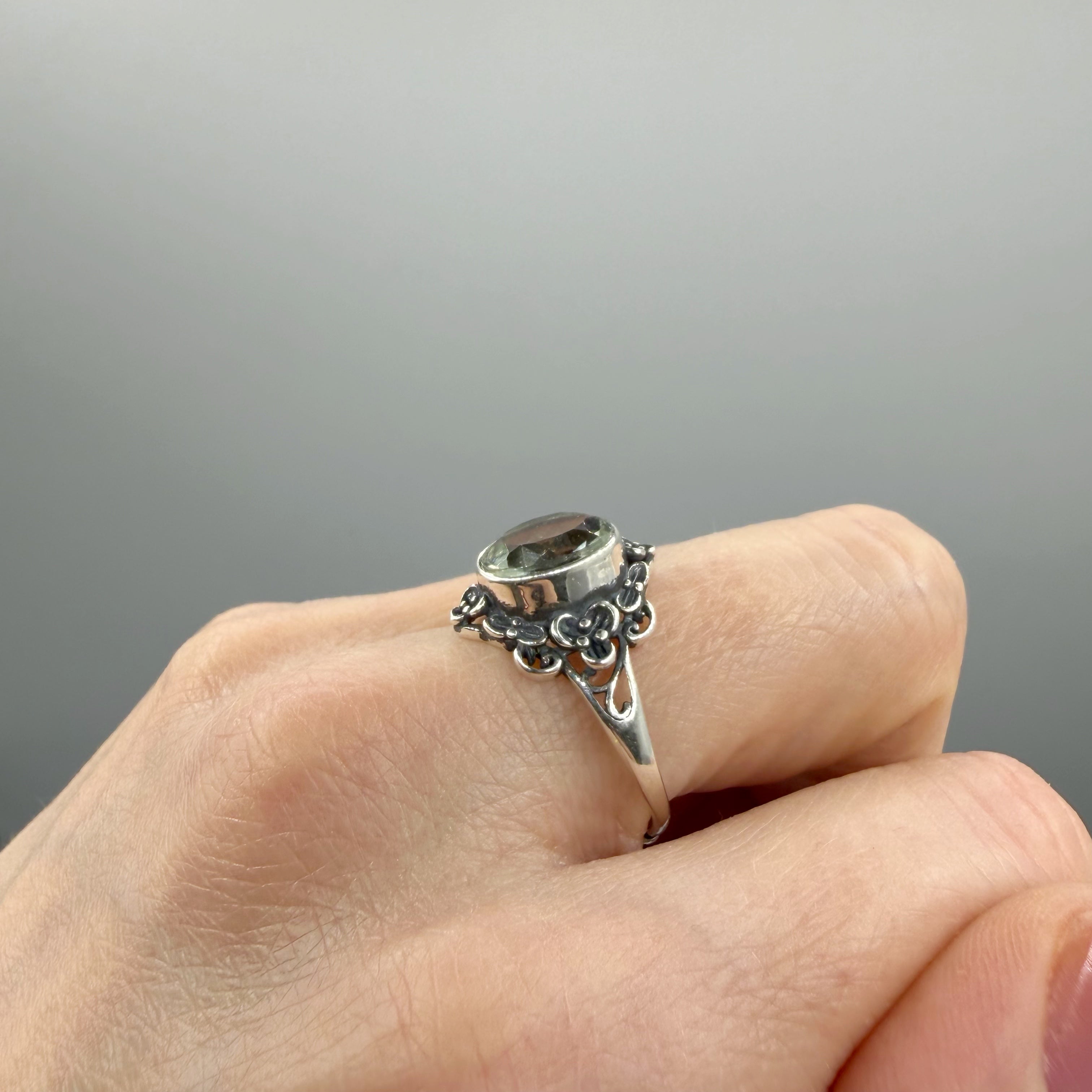 Anello Prasiolite e Argento 925 - Decor