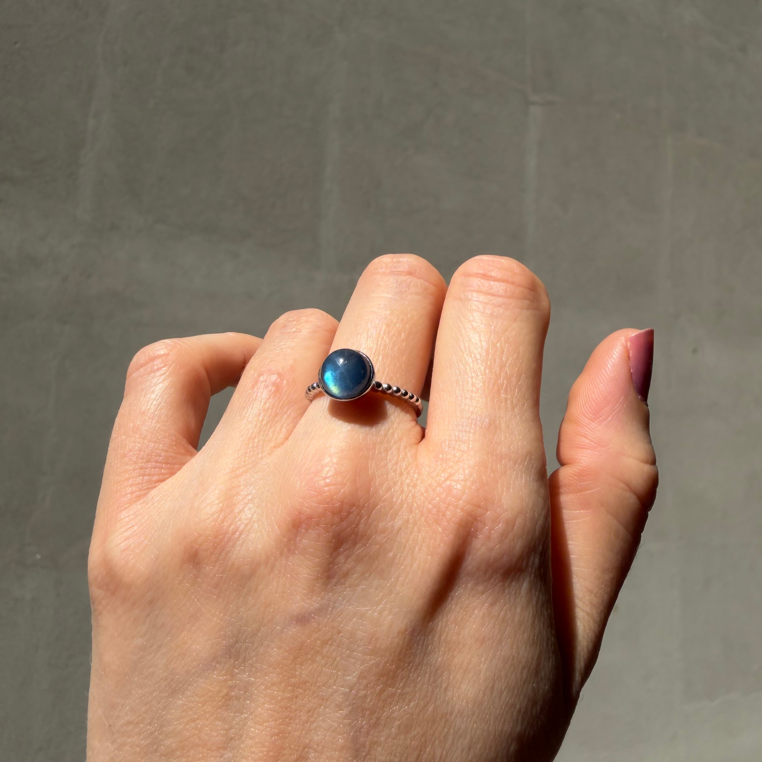 Anello Labradorite Sfera - Argento 925