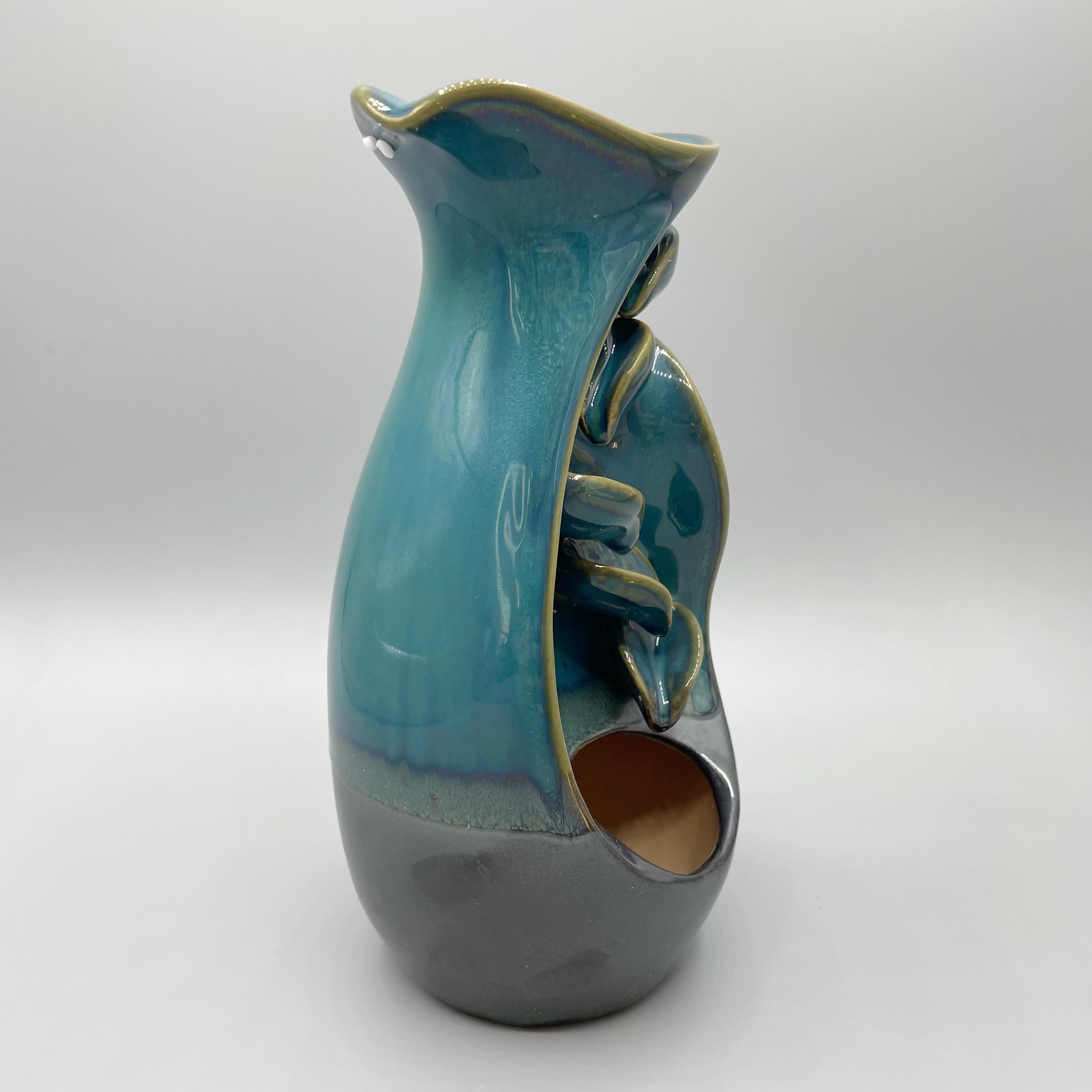 Porta incenso a Cascata - Vasetto color Petrolio