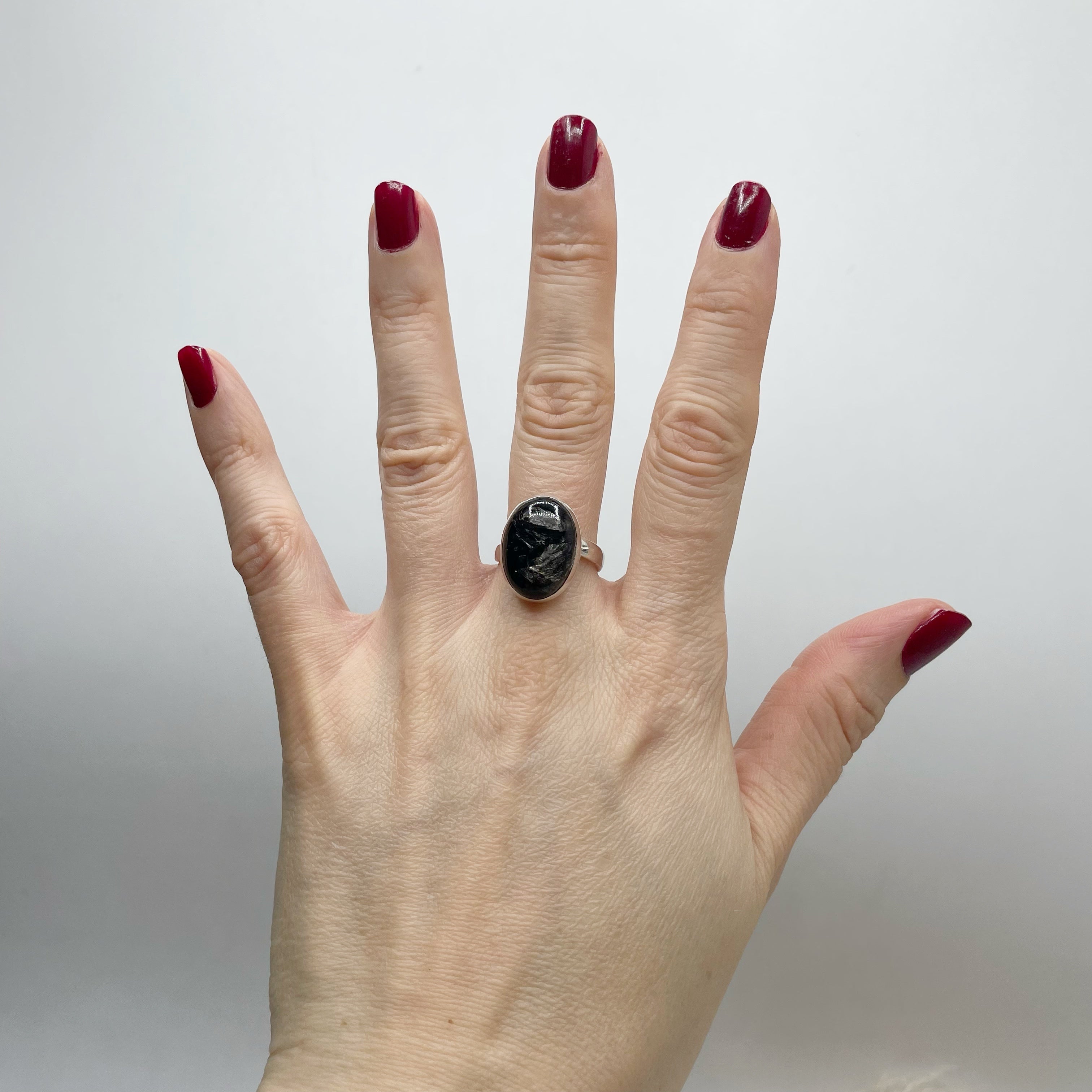 Anello Serafinite nera - Argento 925