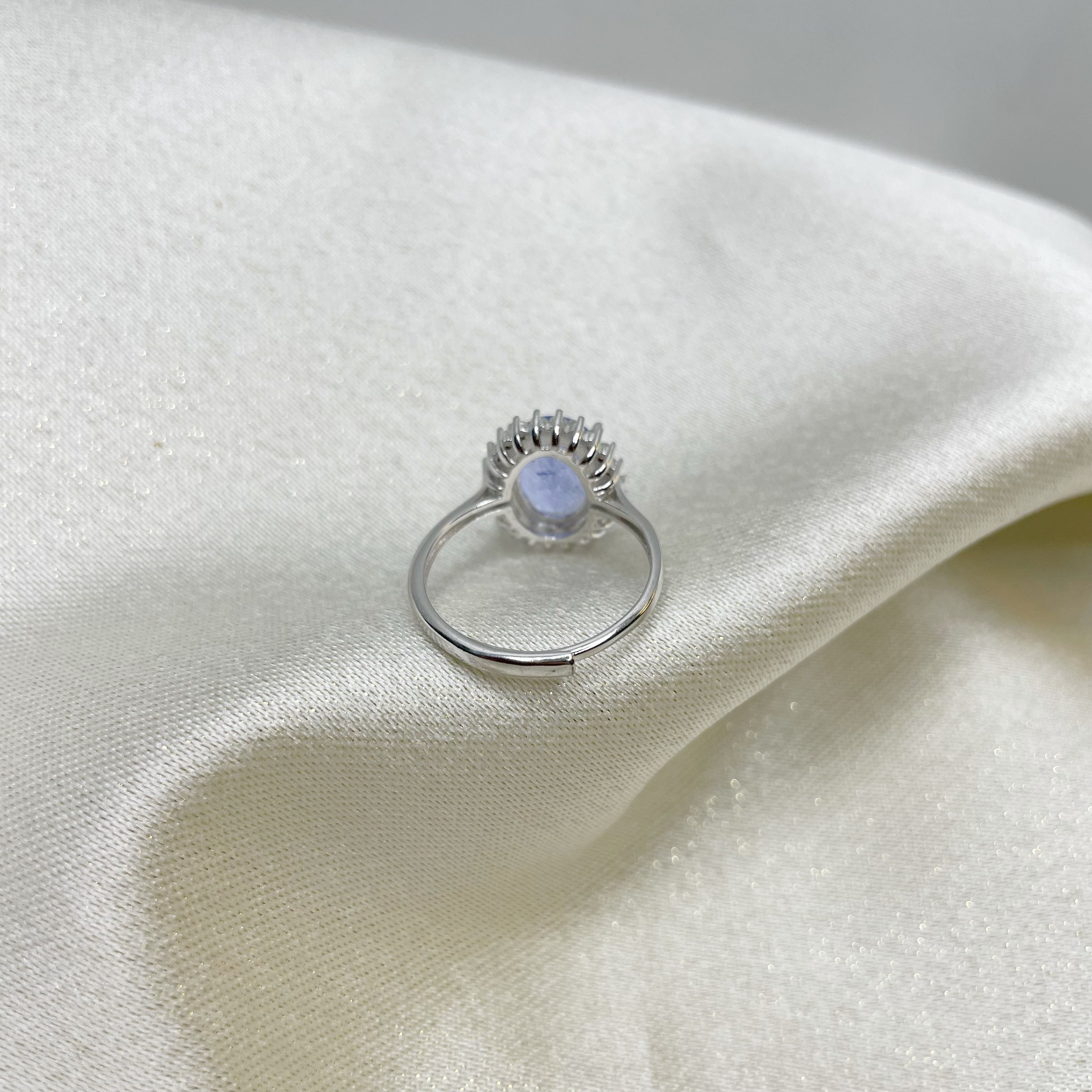 Anello Fluorite Blu - Argento 925
