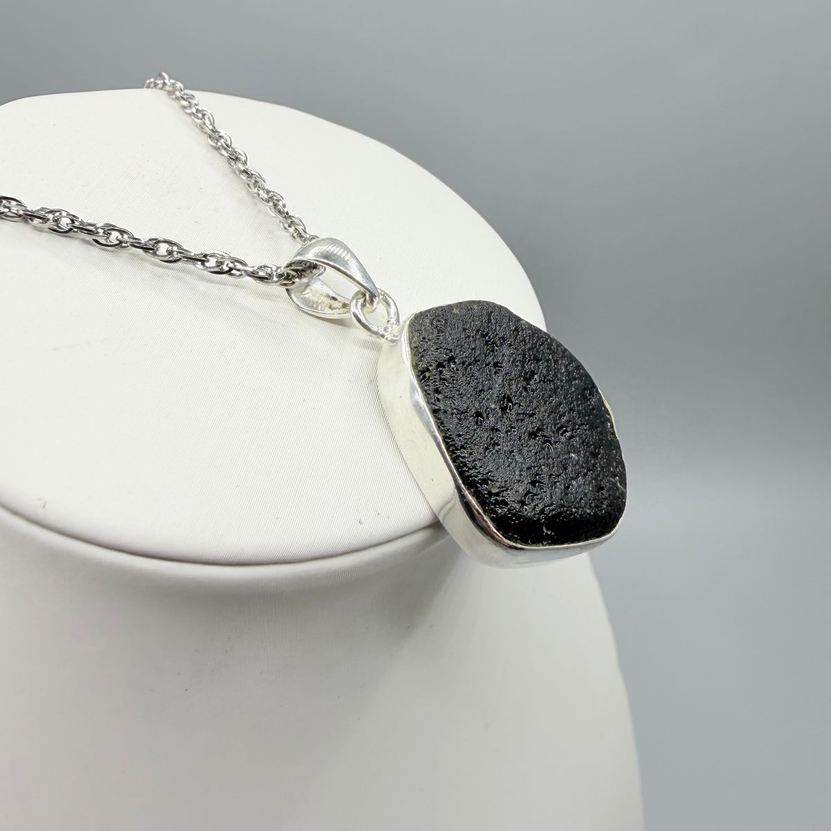 Ciondolo Tektite e Argento 925