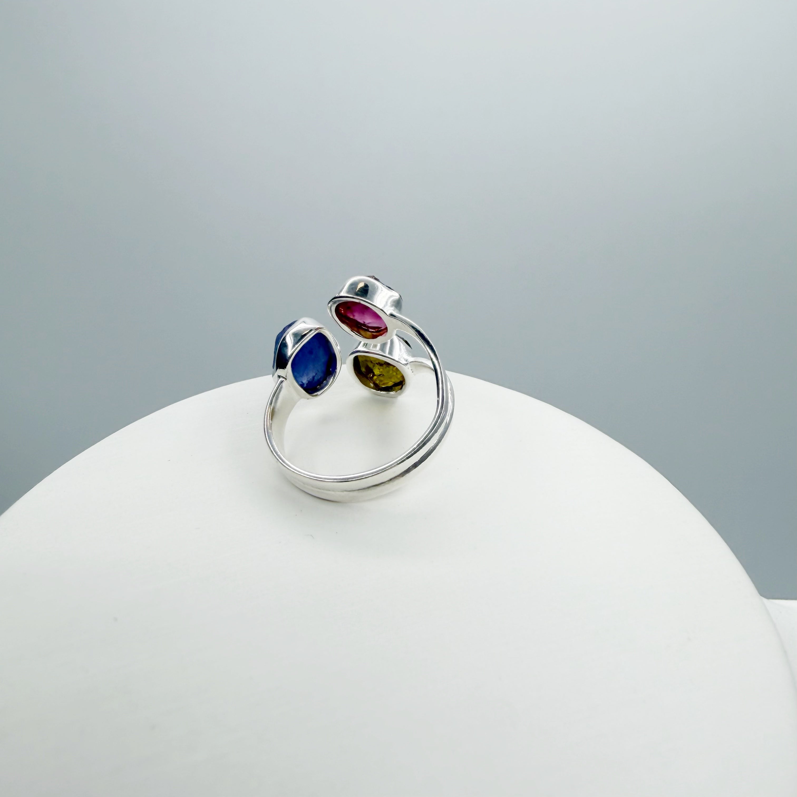 Anello Tanzanite e Tormalina Policroma - Argento 925