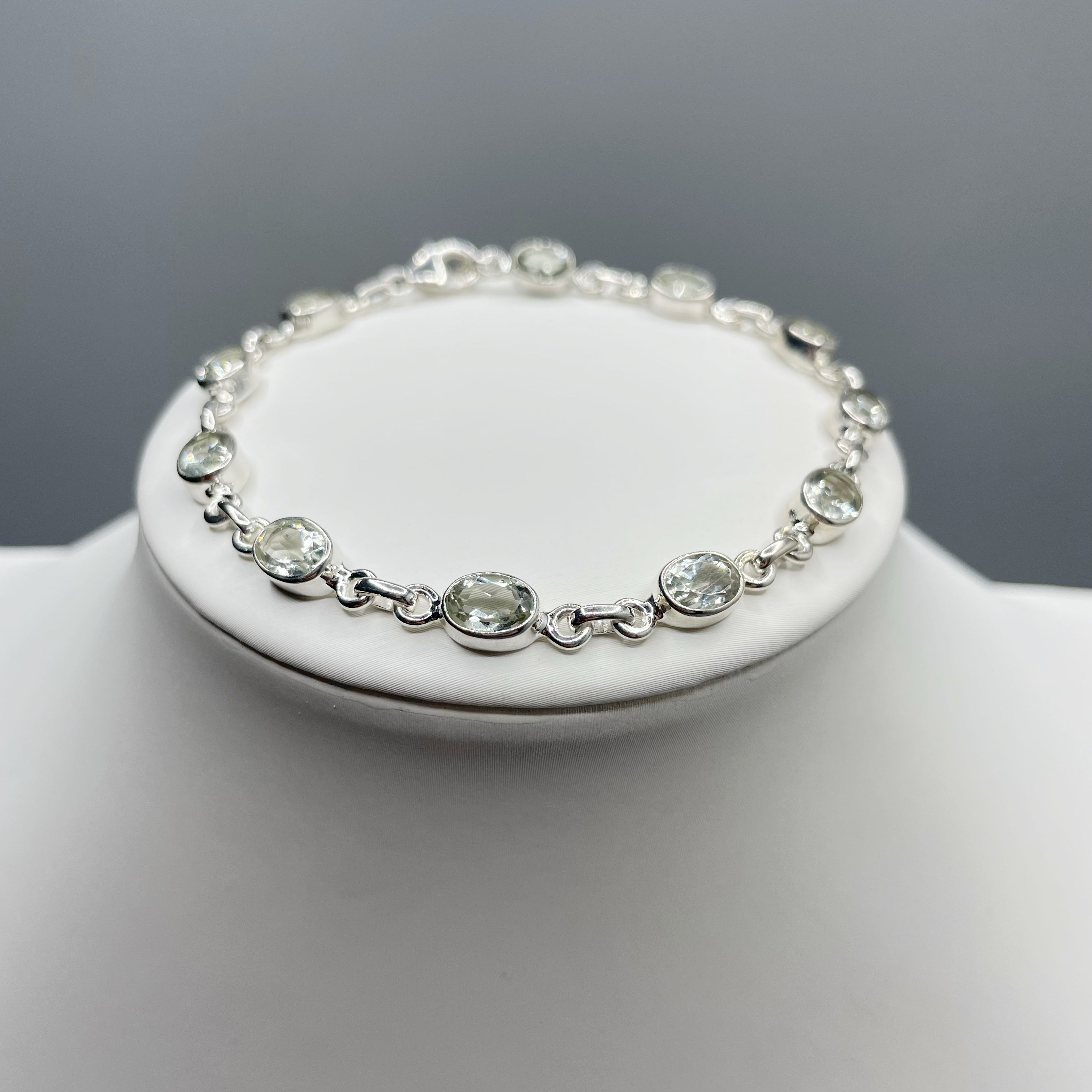 Bracciale Ametista Verde e Argento 925