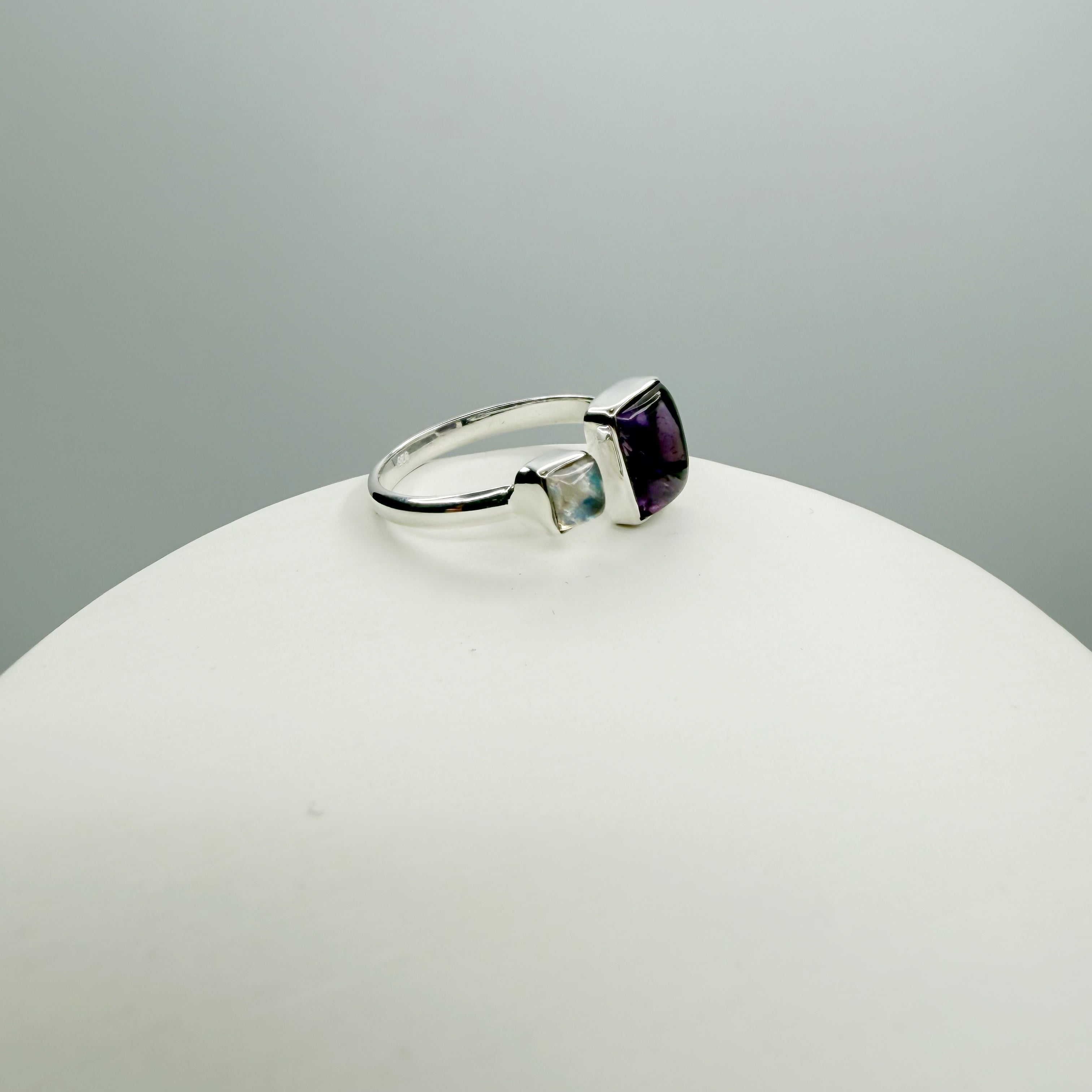 Anello Ametista e Labradorite - Argento 925