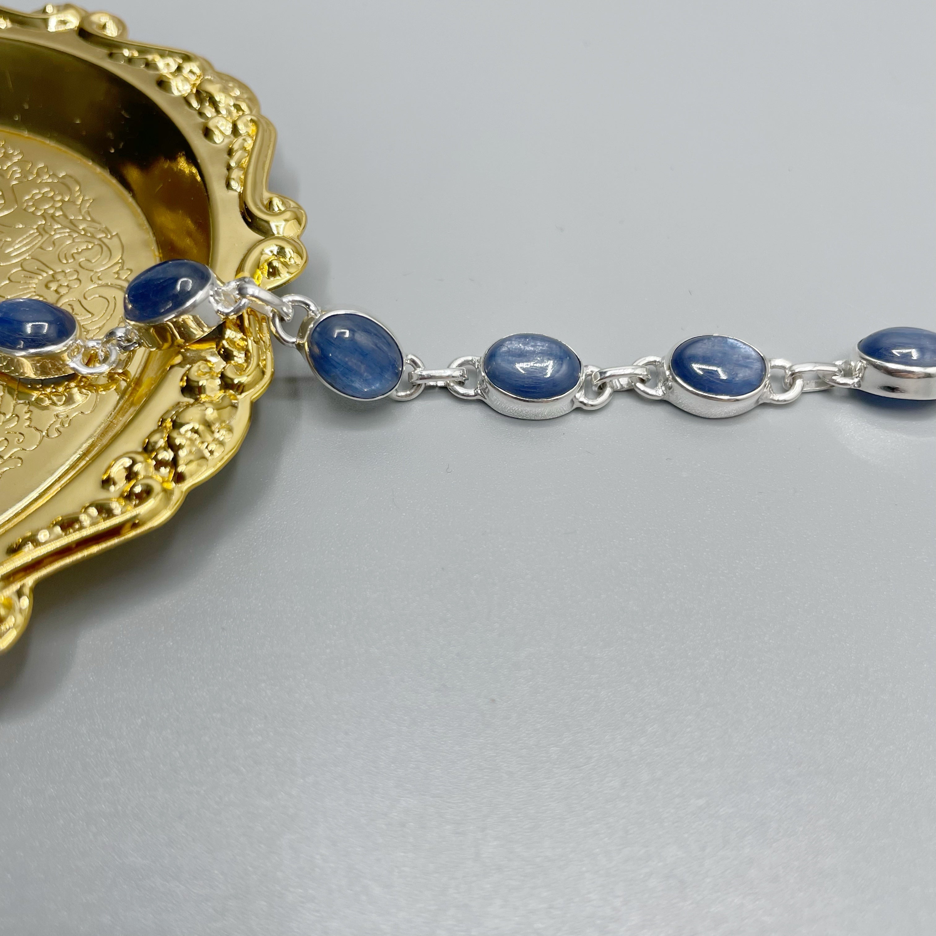 Bracciale Cianite e Argento 925 - Ovale