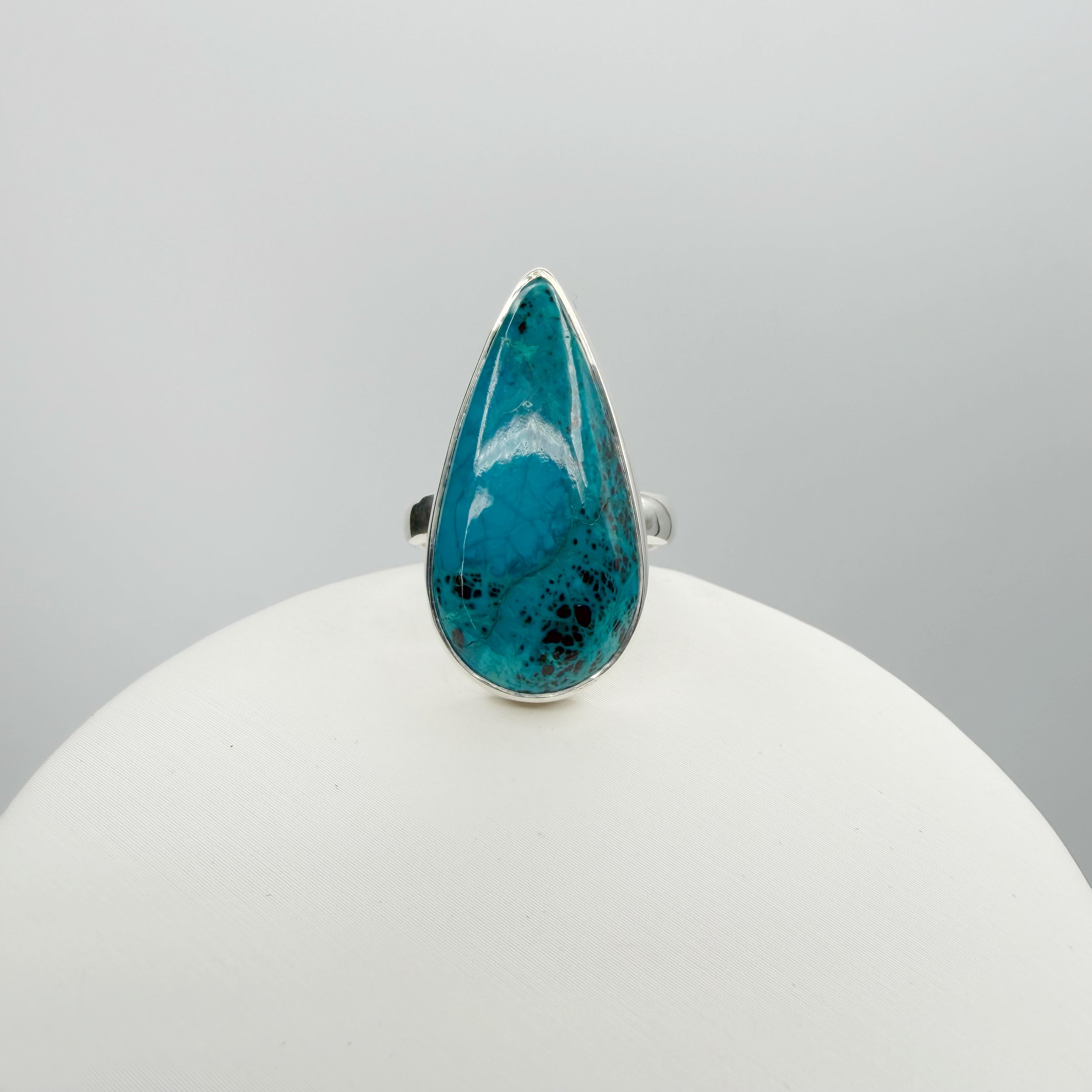 Anello Shattuckite e Argento 925 - a Goccia