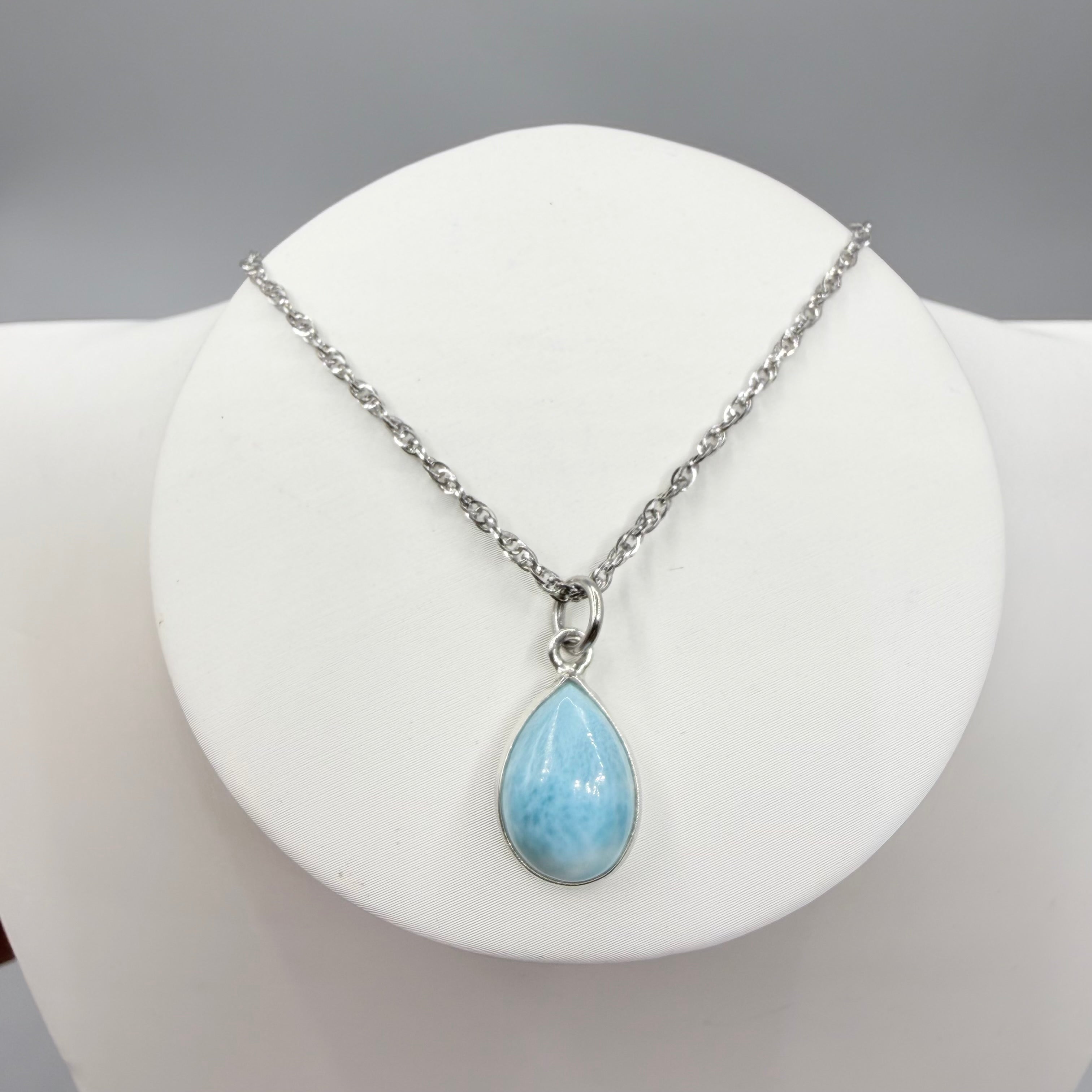Ciondolo Larimar Argento 925 - Goccia piccola