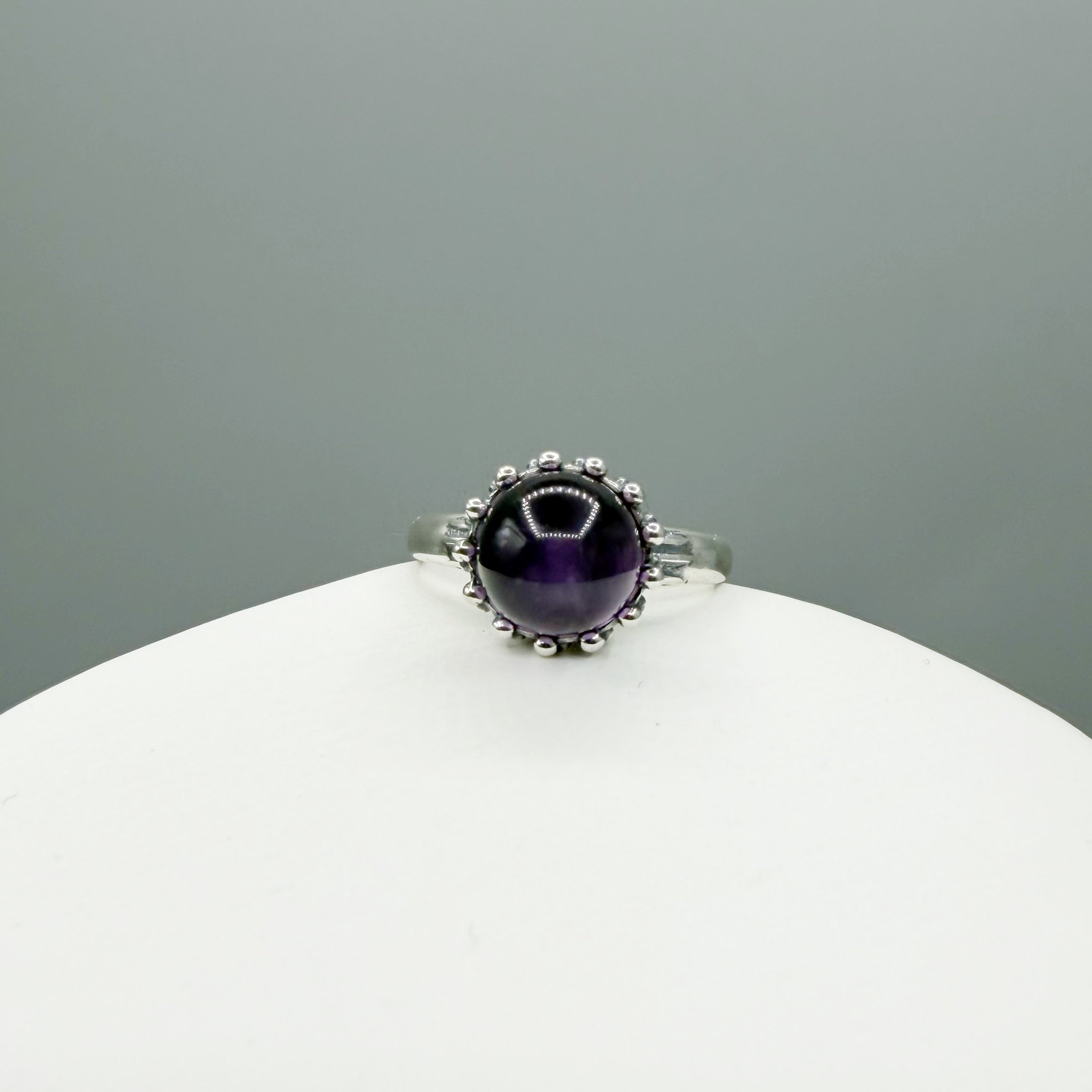 Anello Ametista - Argento 925 - Sfera