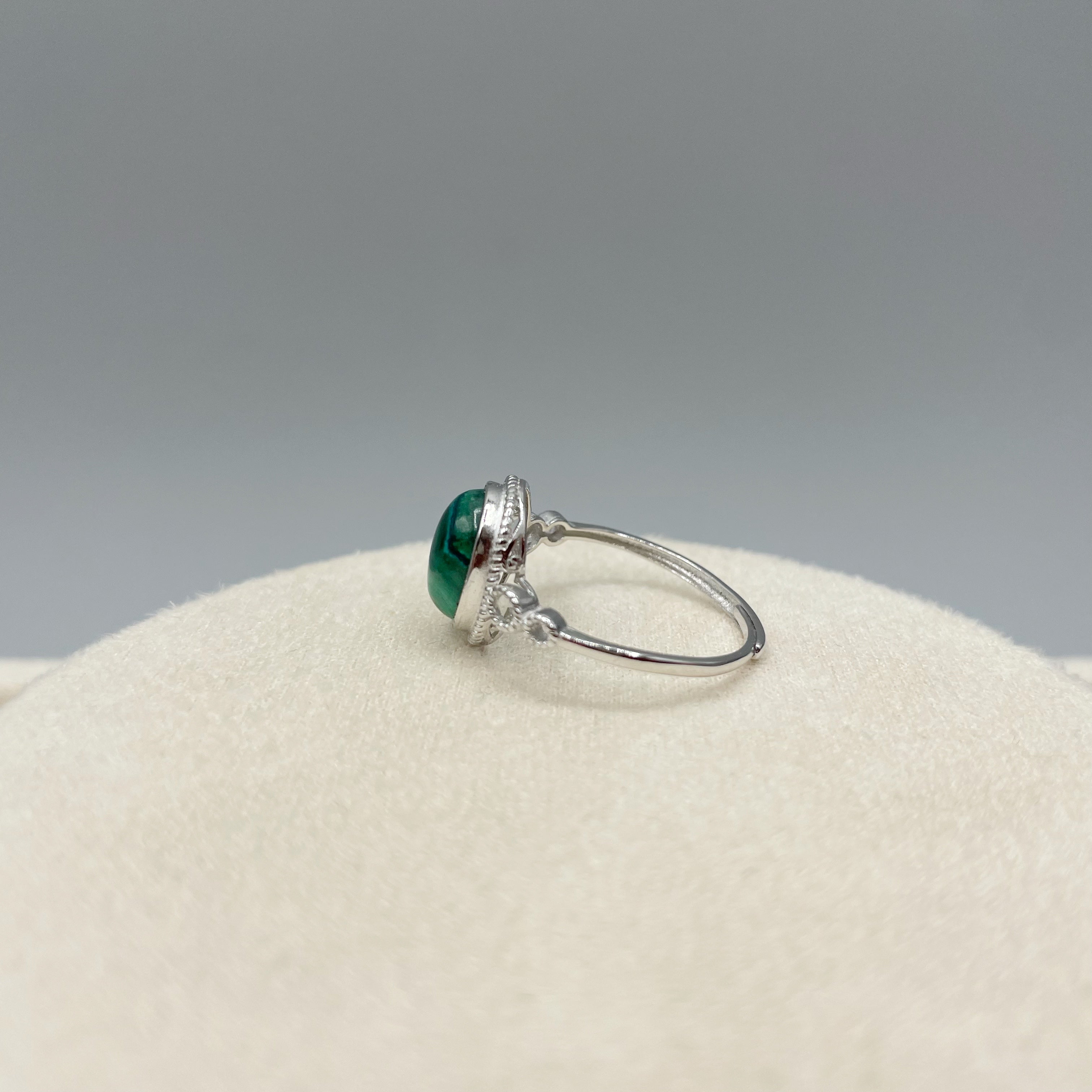 Anello Malachite Circle - Argento 925