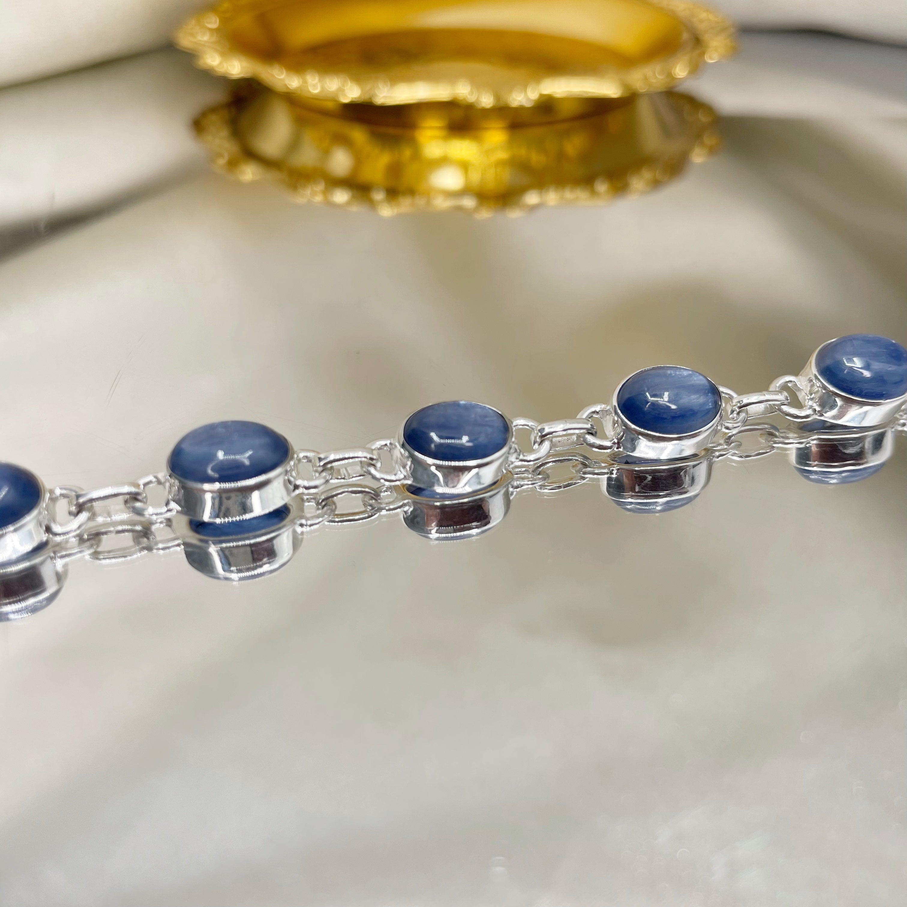 Bracciale Cianite e Argento 925 - Ovale