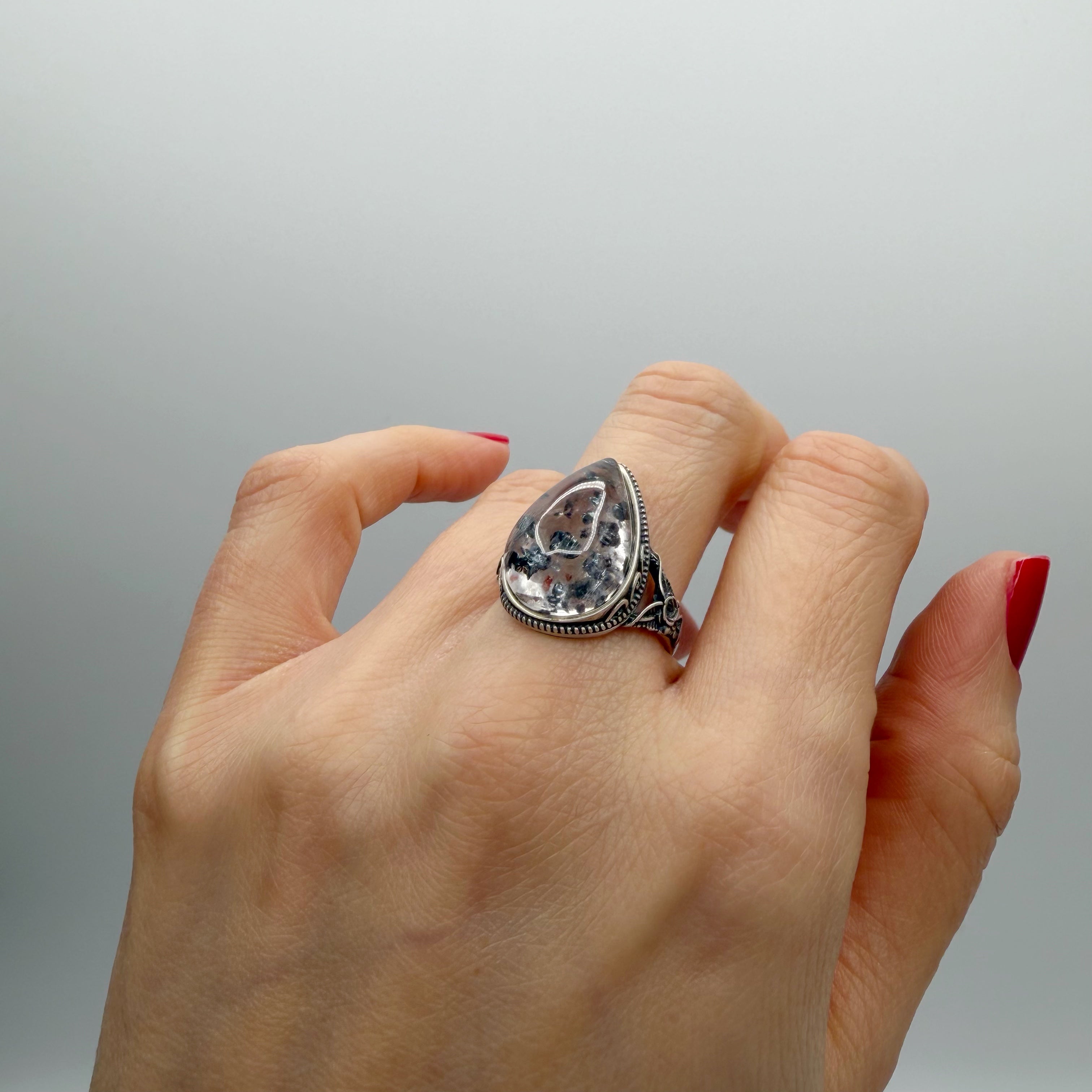 Anello Super 7 e Argento 925 - a goccia - DA PUBBLICARE