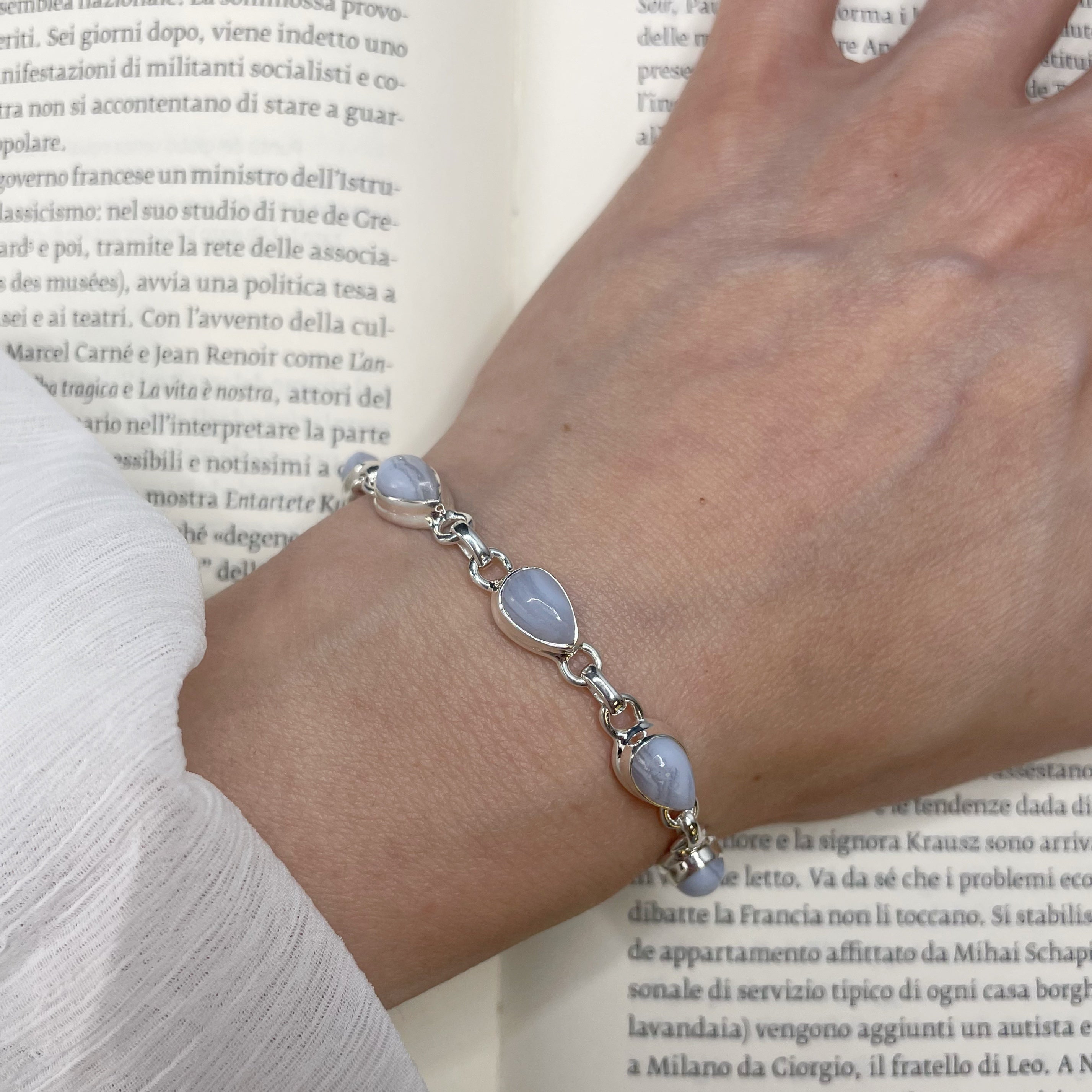 Bracciale Calcedonio e Argento 925