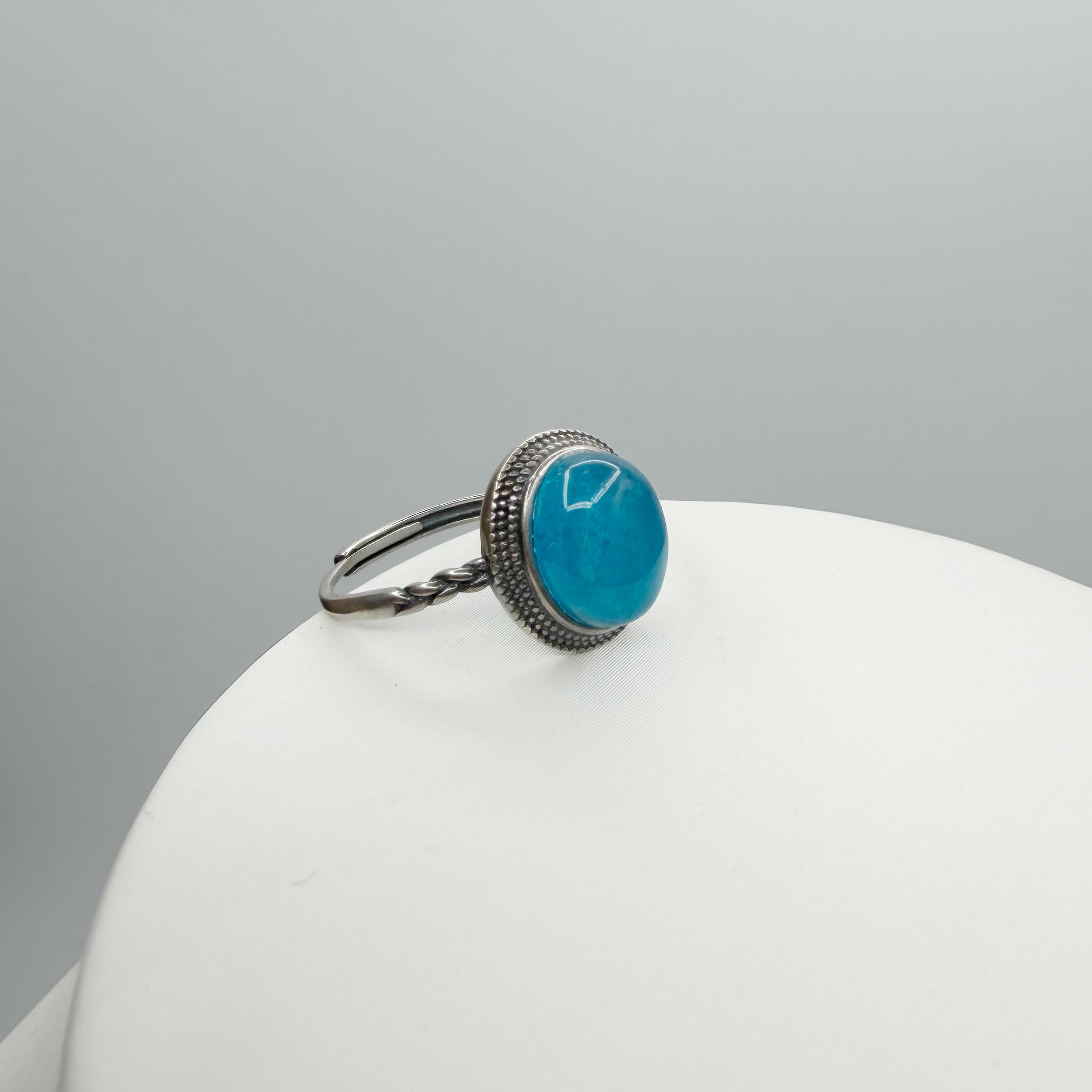 Anello Apatite Ovale - Argento 925