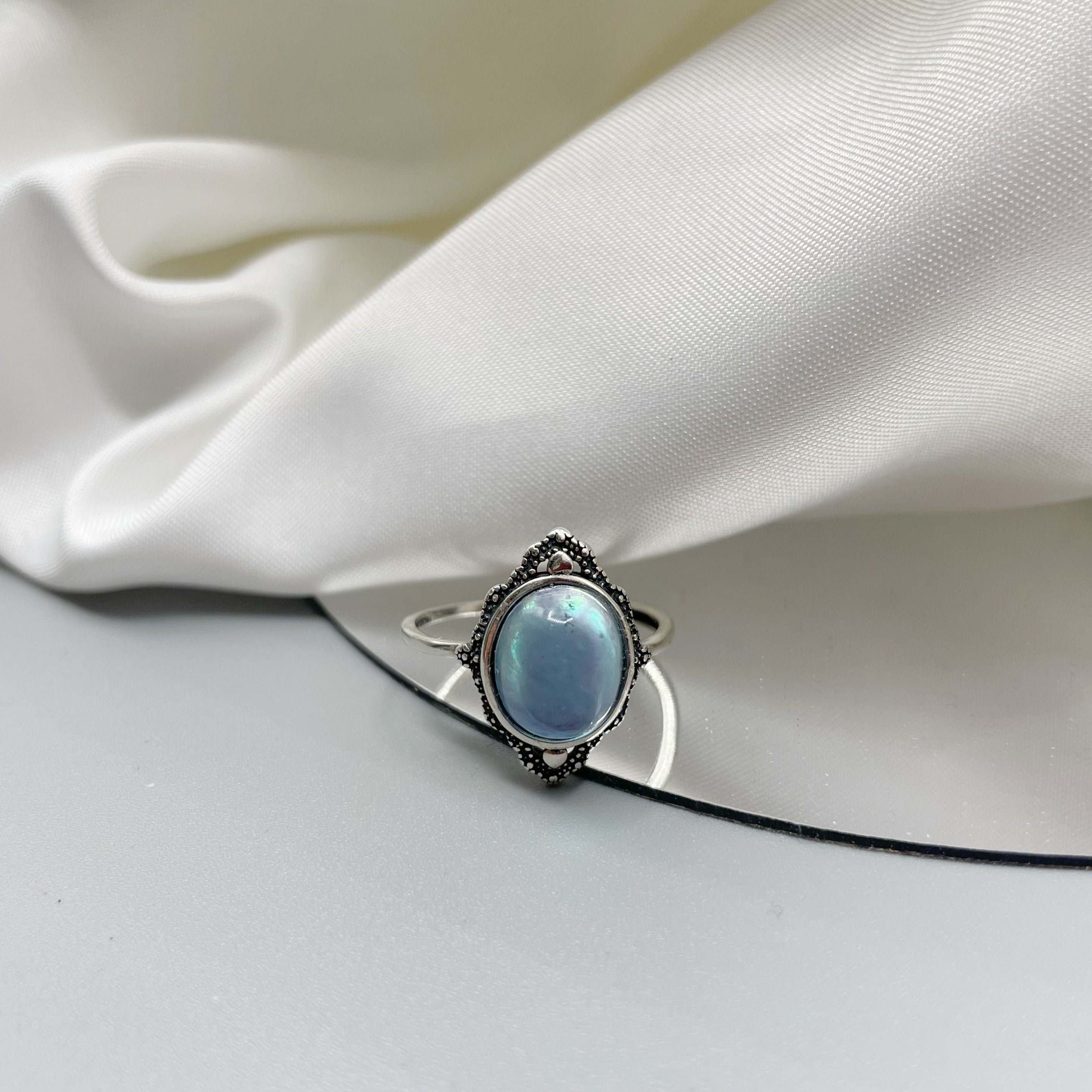 Anello Acquamarina Vintage - Argento 925