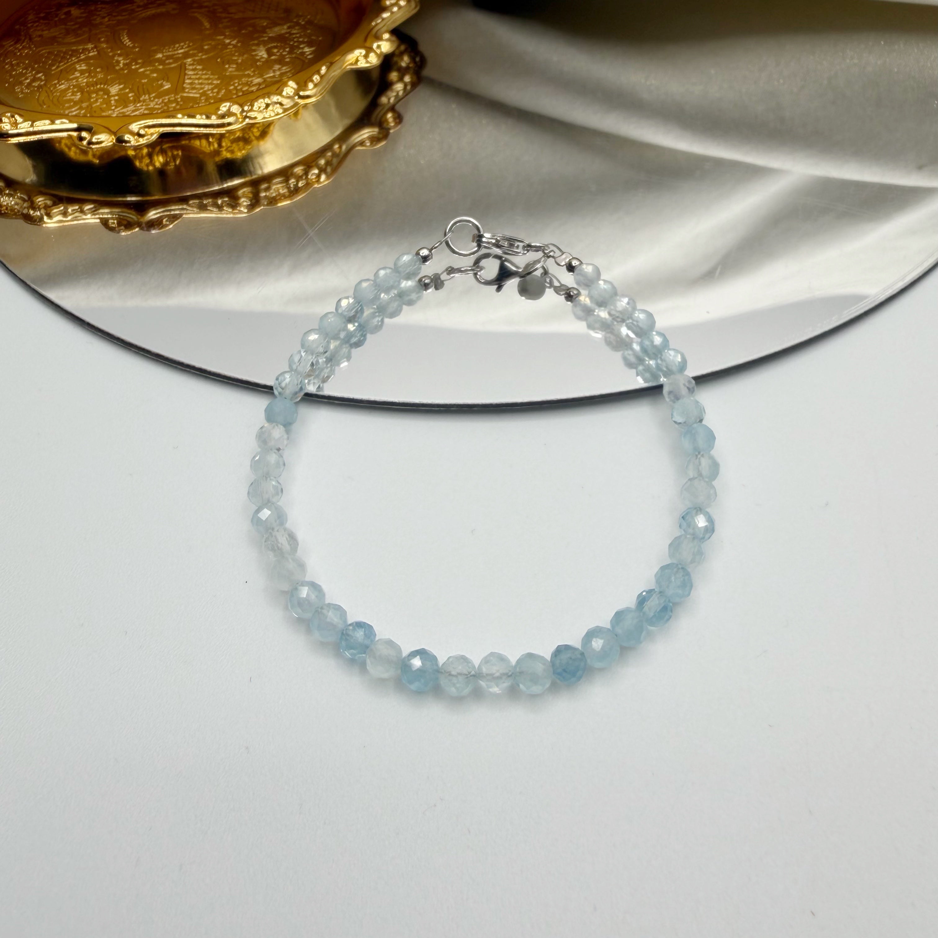 Bracciale Acquamarina sfaccettata