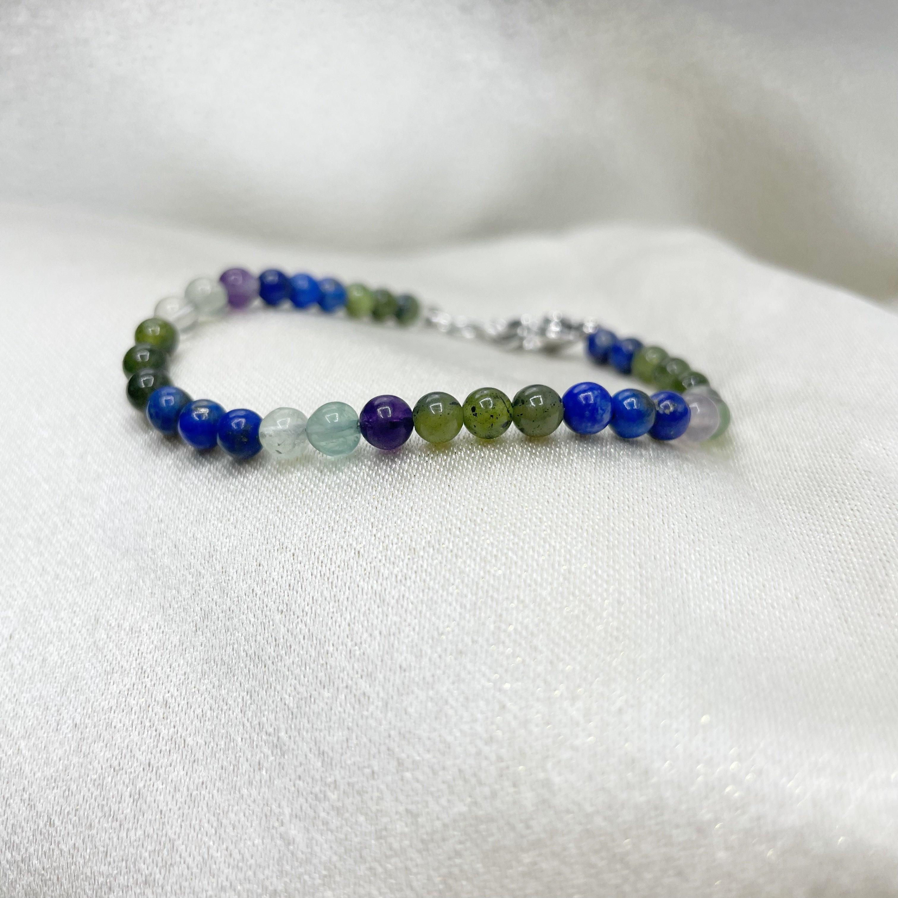 Bracciale Toro - Lapislazzuli, Giada, Fluorite