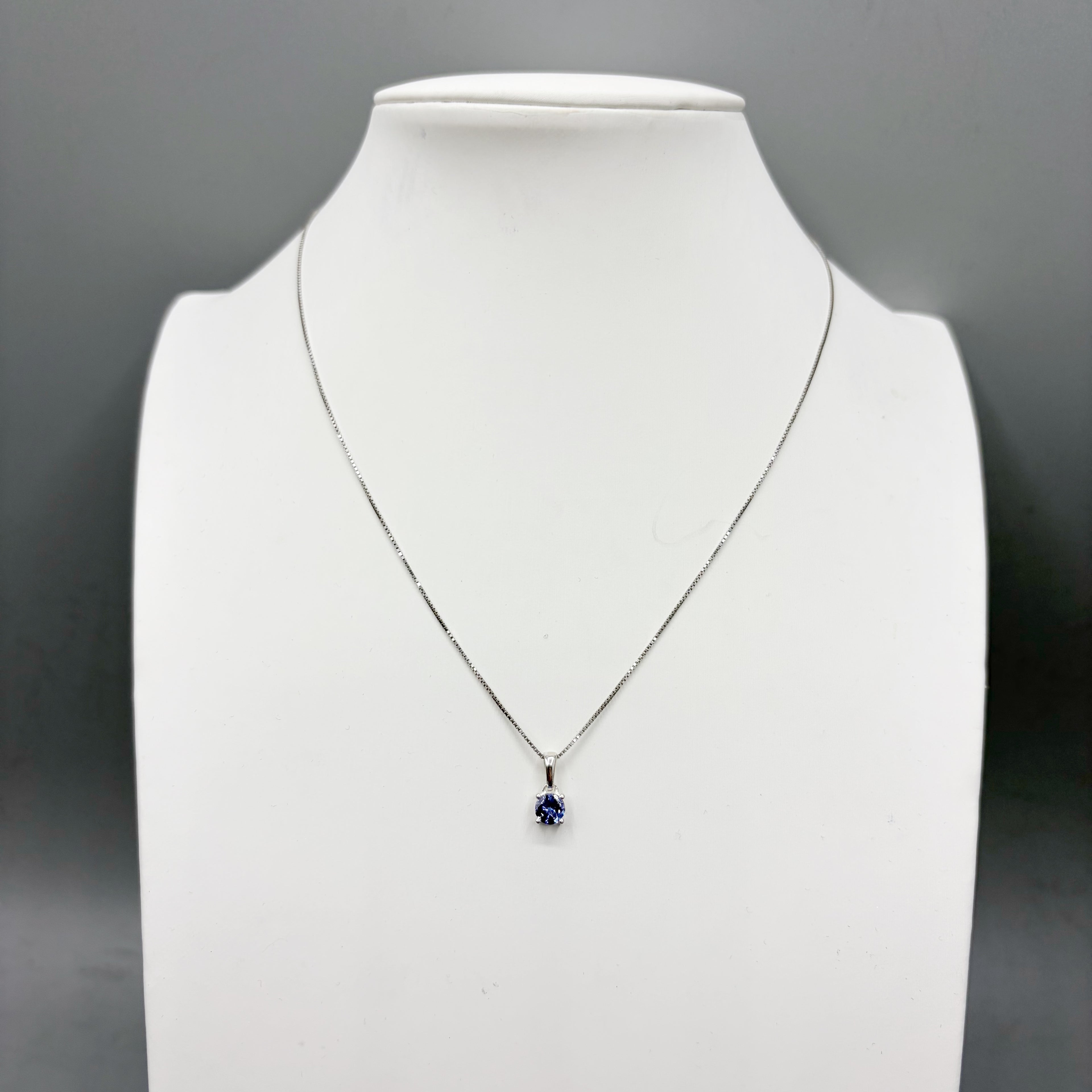 Ciondolo Punto Luce Tanzanite Argento 925 - Tondo
