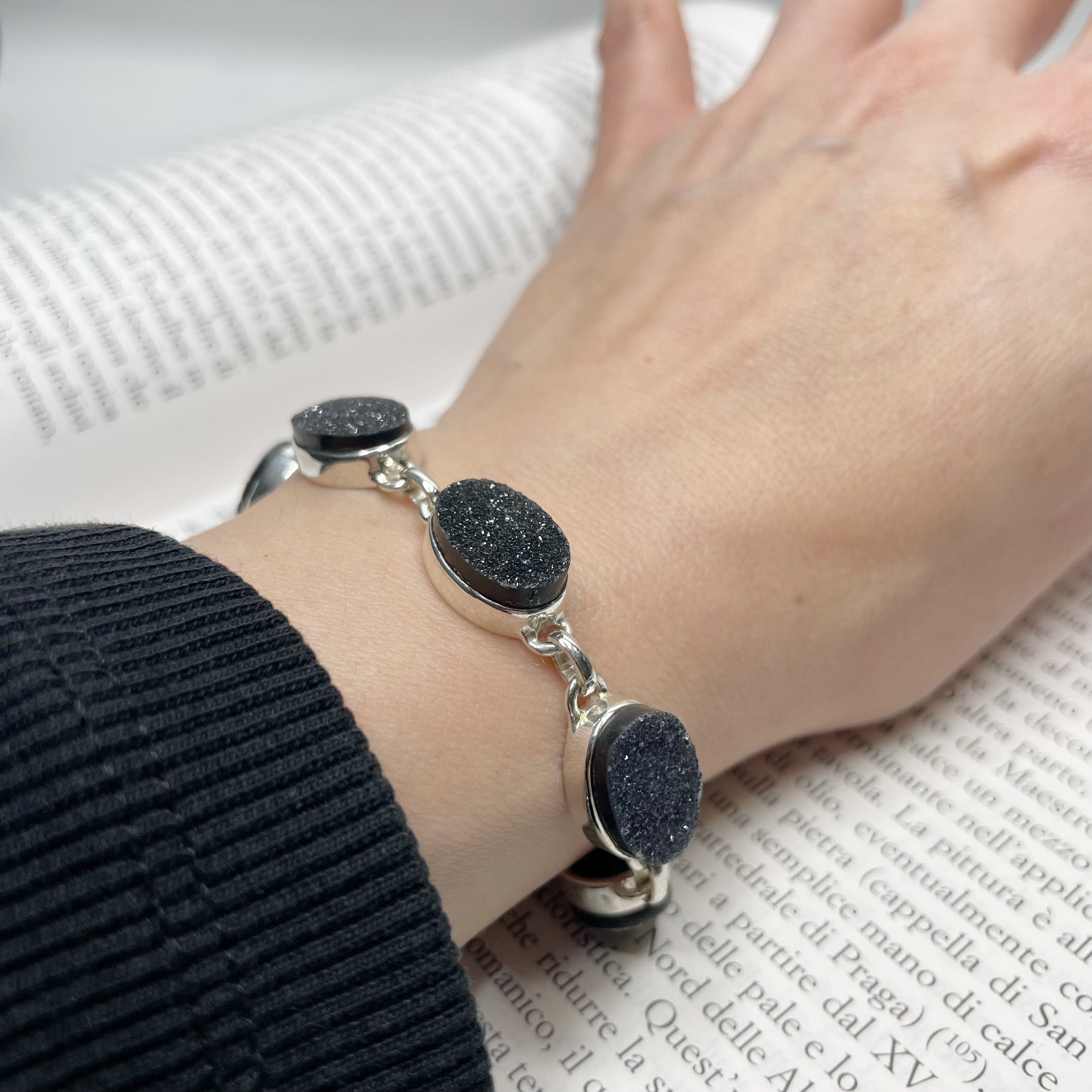 Bracciale Drusa di Onice e Argento 925