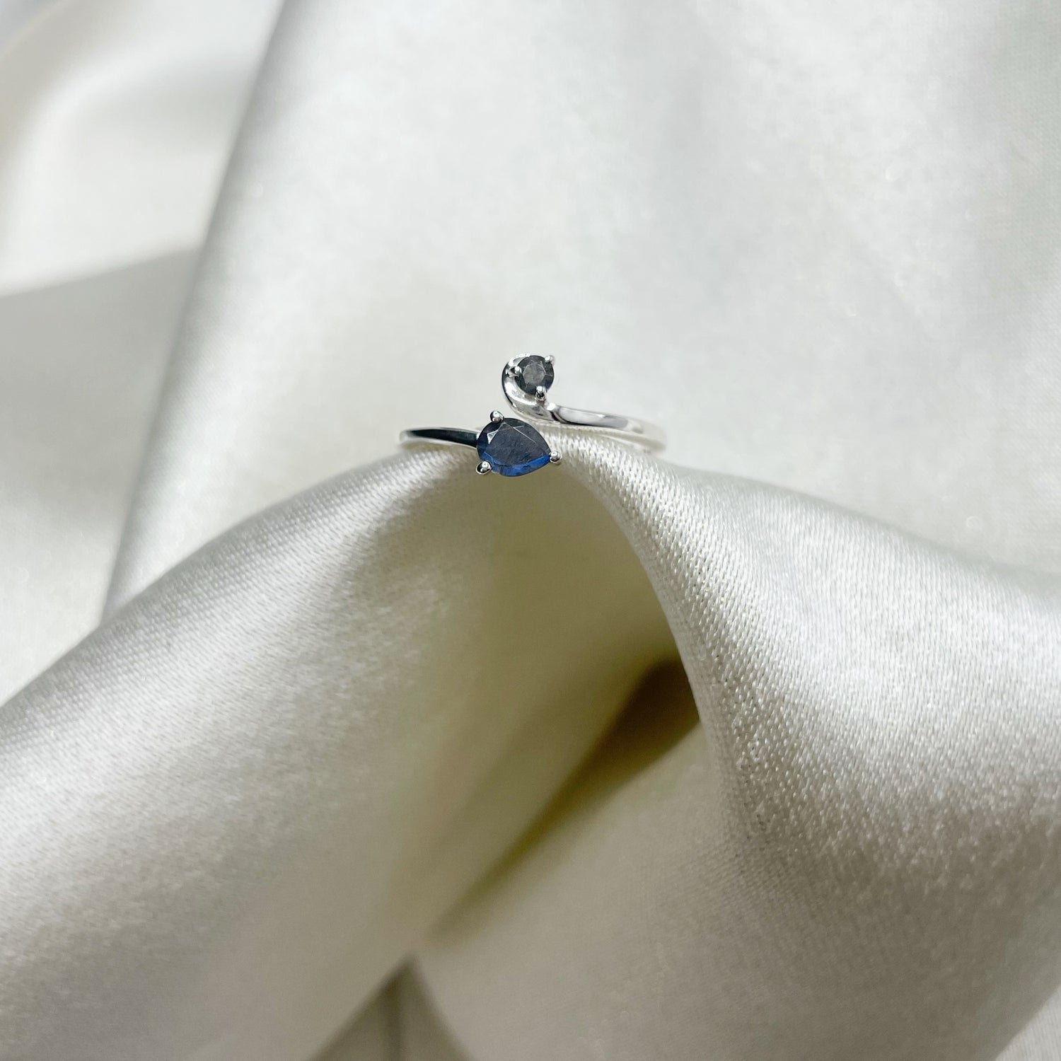 Anello Intreccio Labradorite - Argento 925