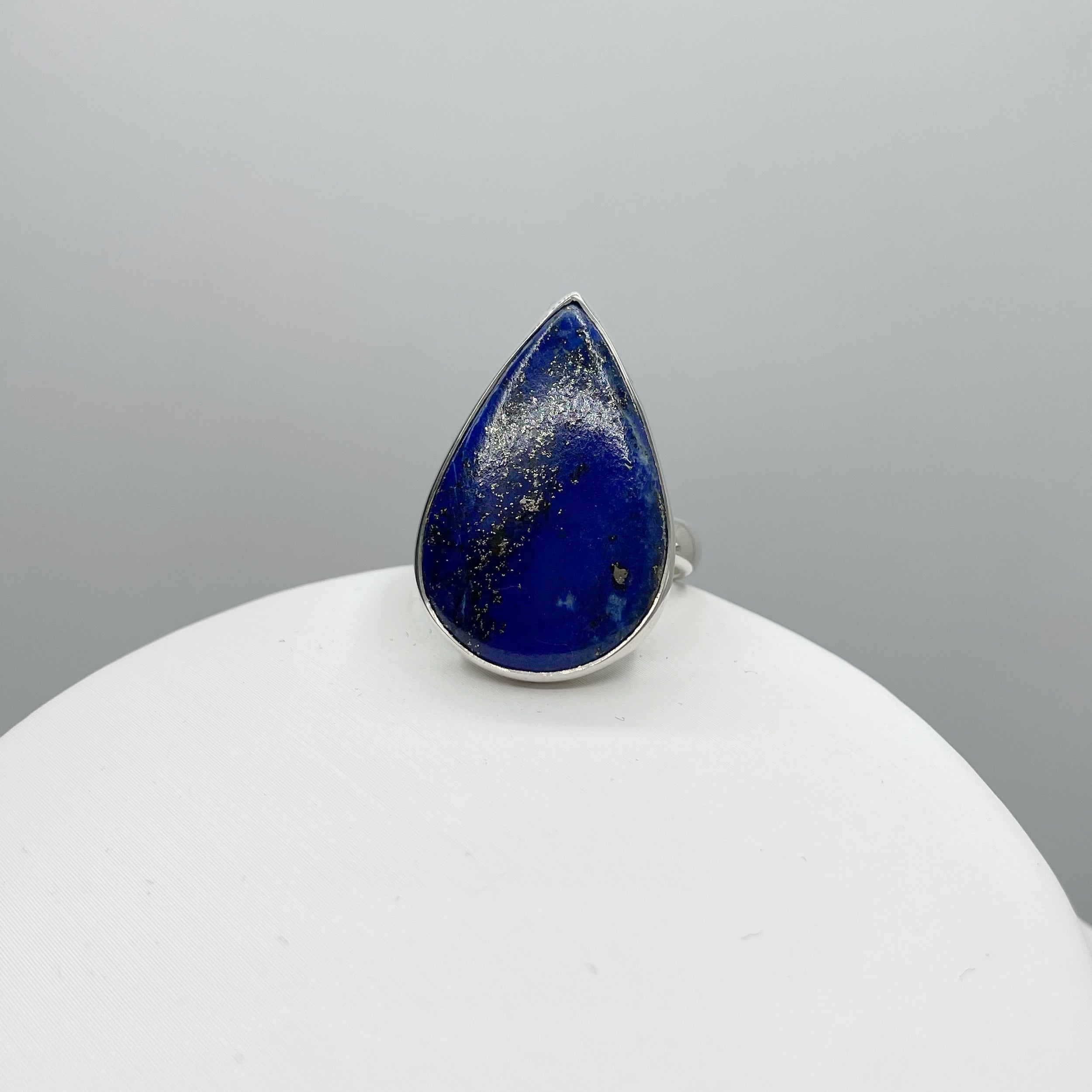 Anello Lapislazzuli a Goccia - Argento 925