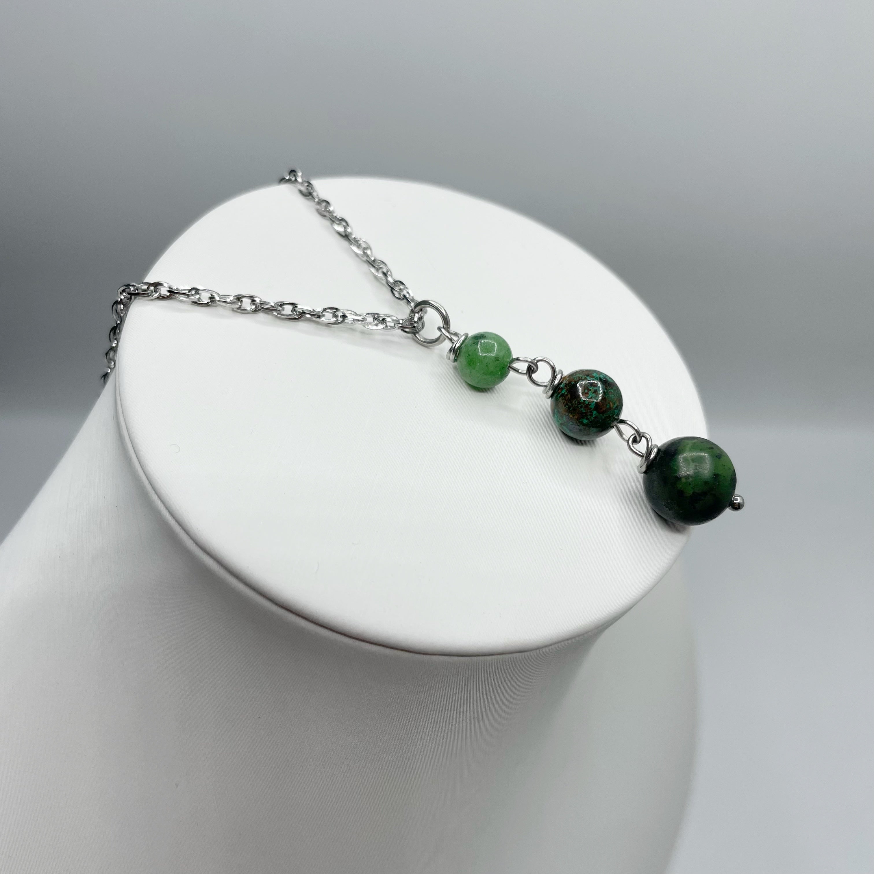 Ciondolo Salute e Benessere - Giada, Crisocolla, Rubyzoisite