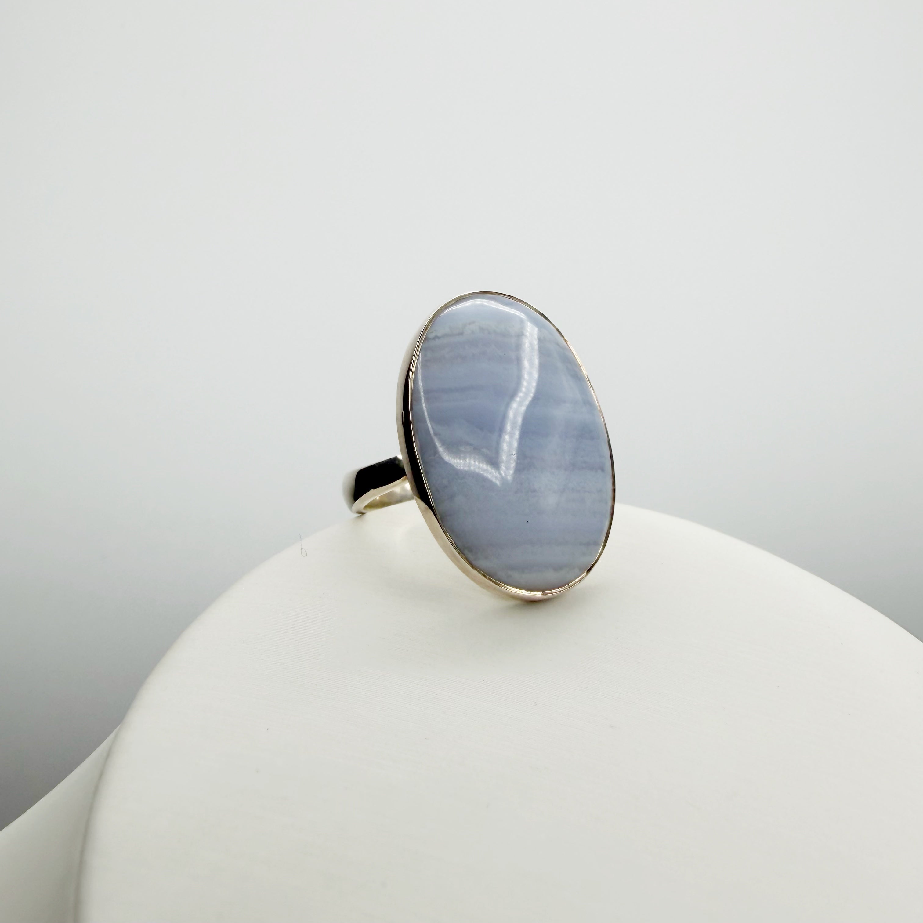 Anello Calcedonio e Argento 925