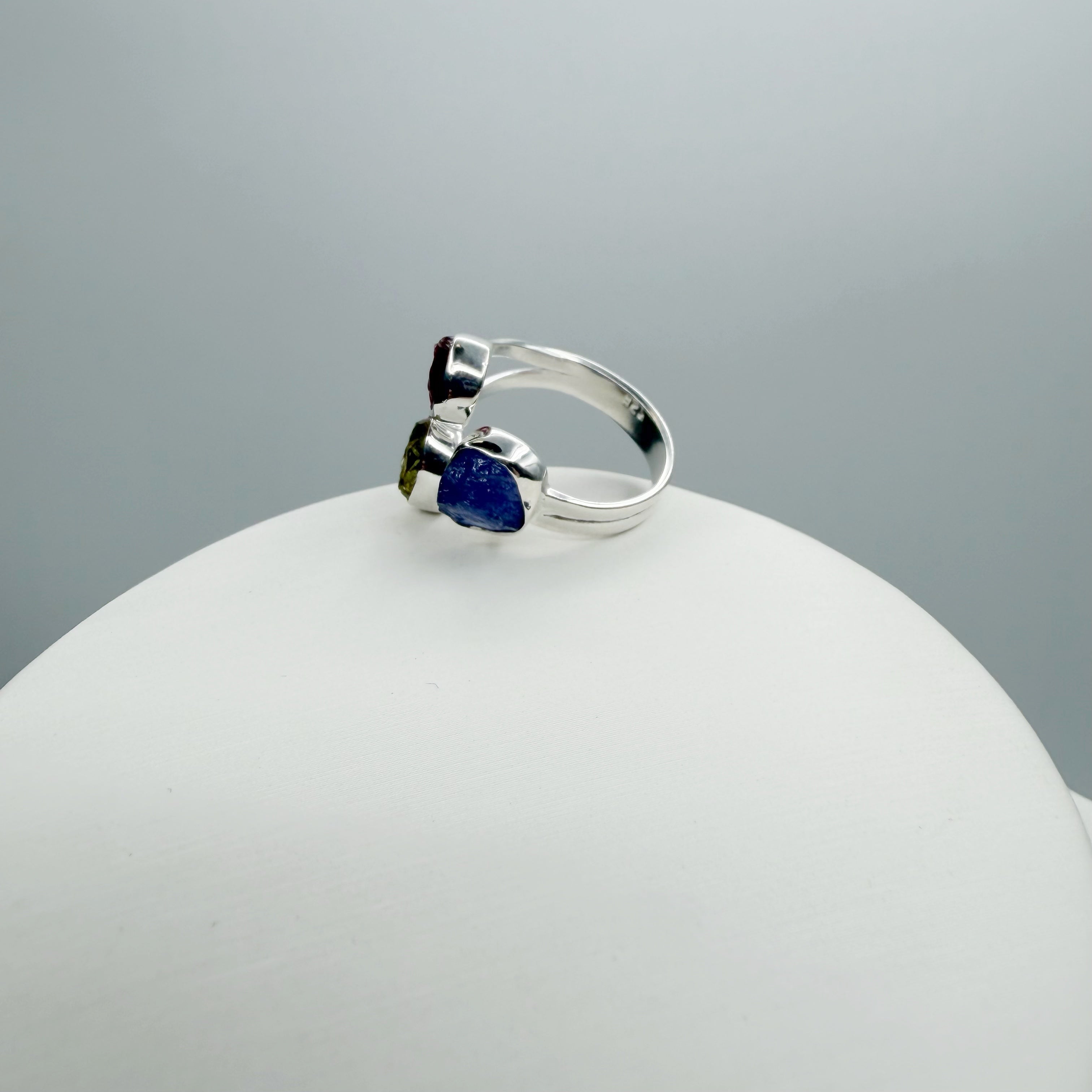 Anello Tanzanite e Tormalina Policroma - Argento 925