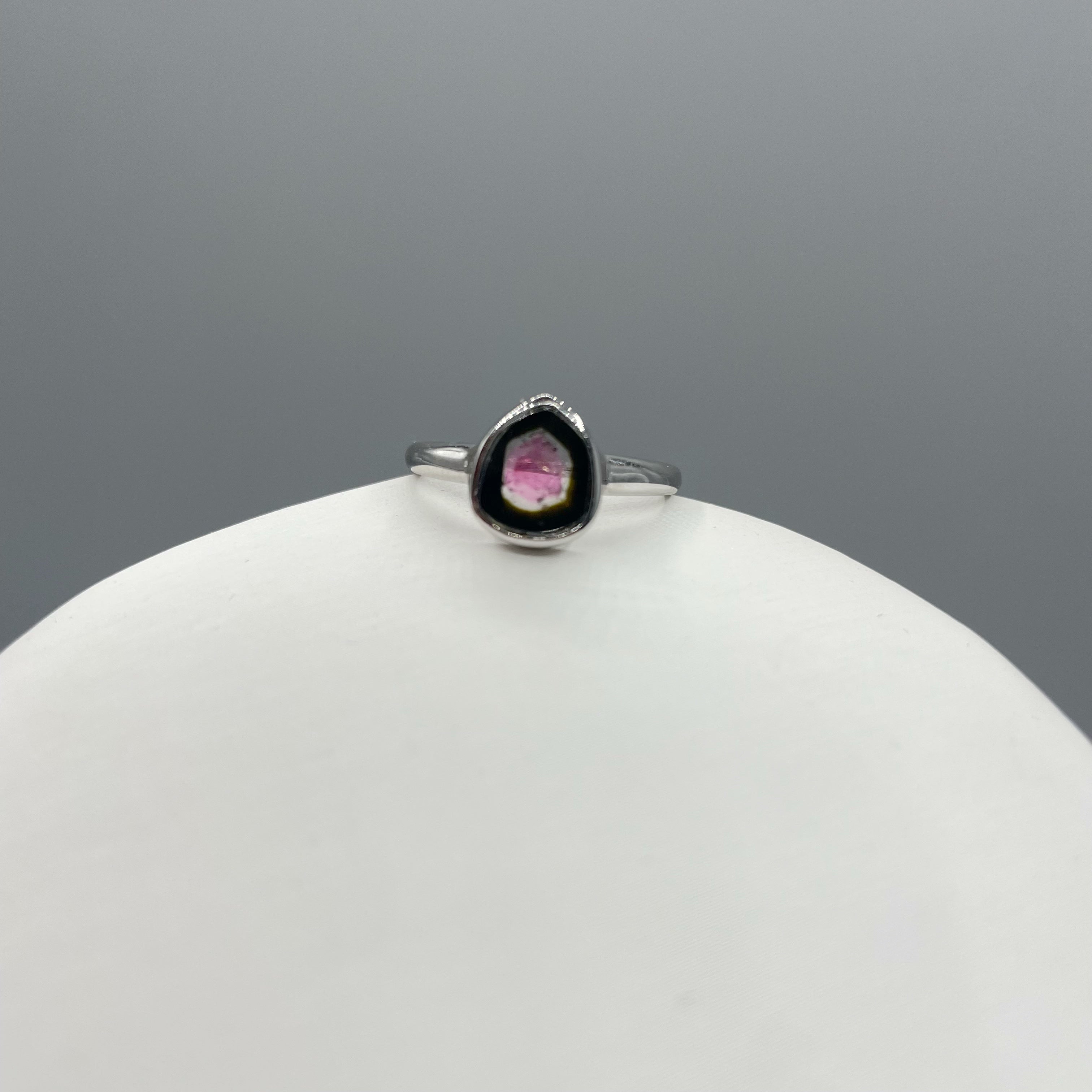 Anello Tormalina Watermelon - Argento 925