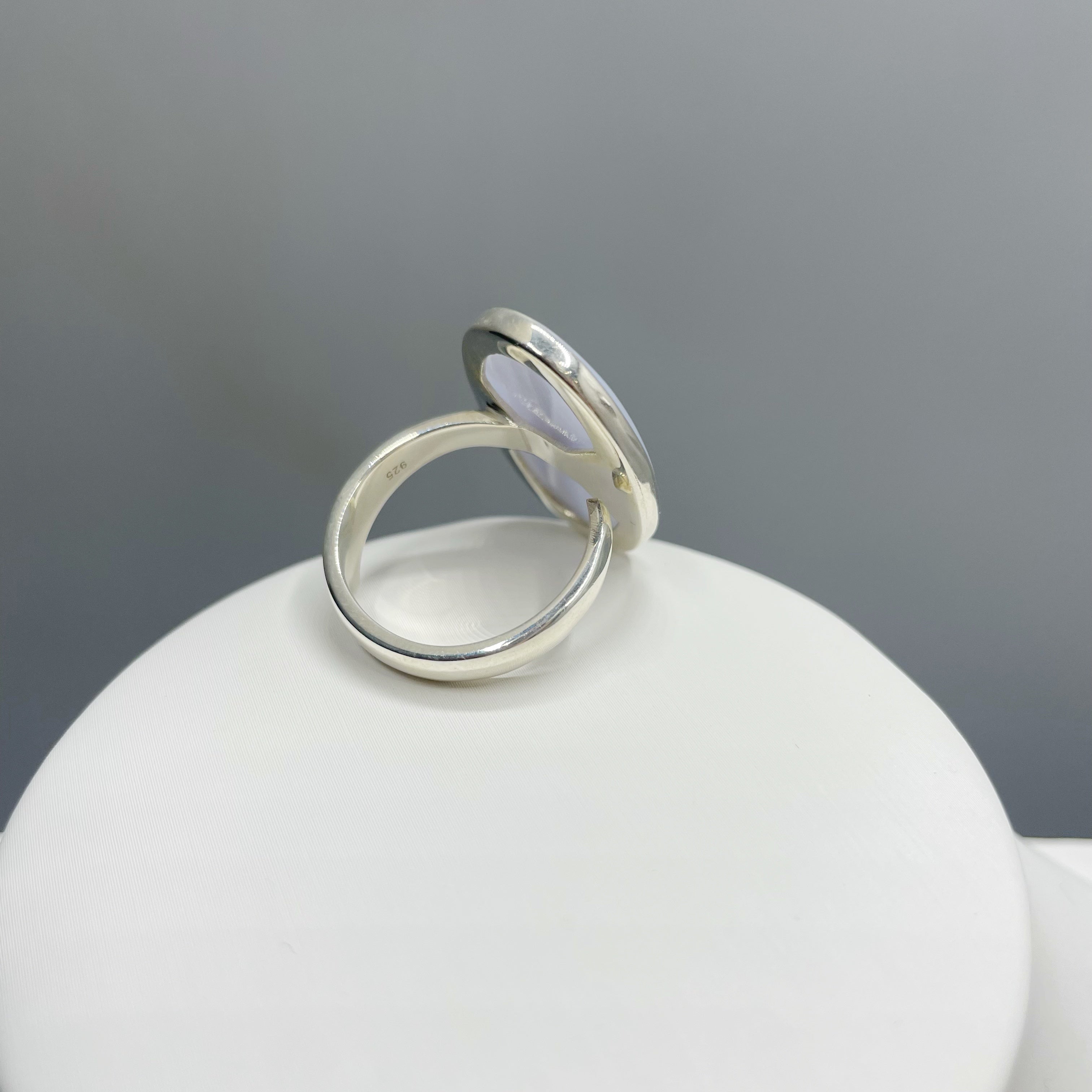 Anello Calcedonio e Argento 925