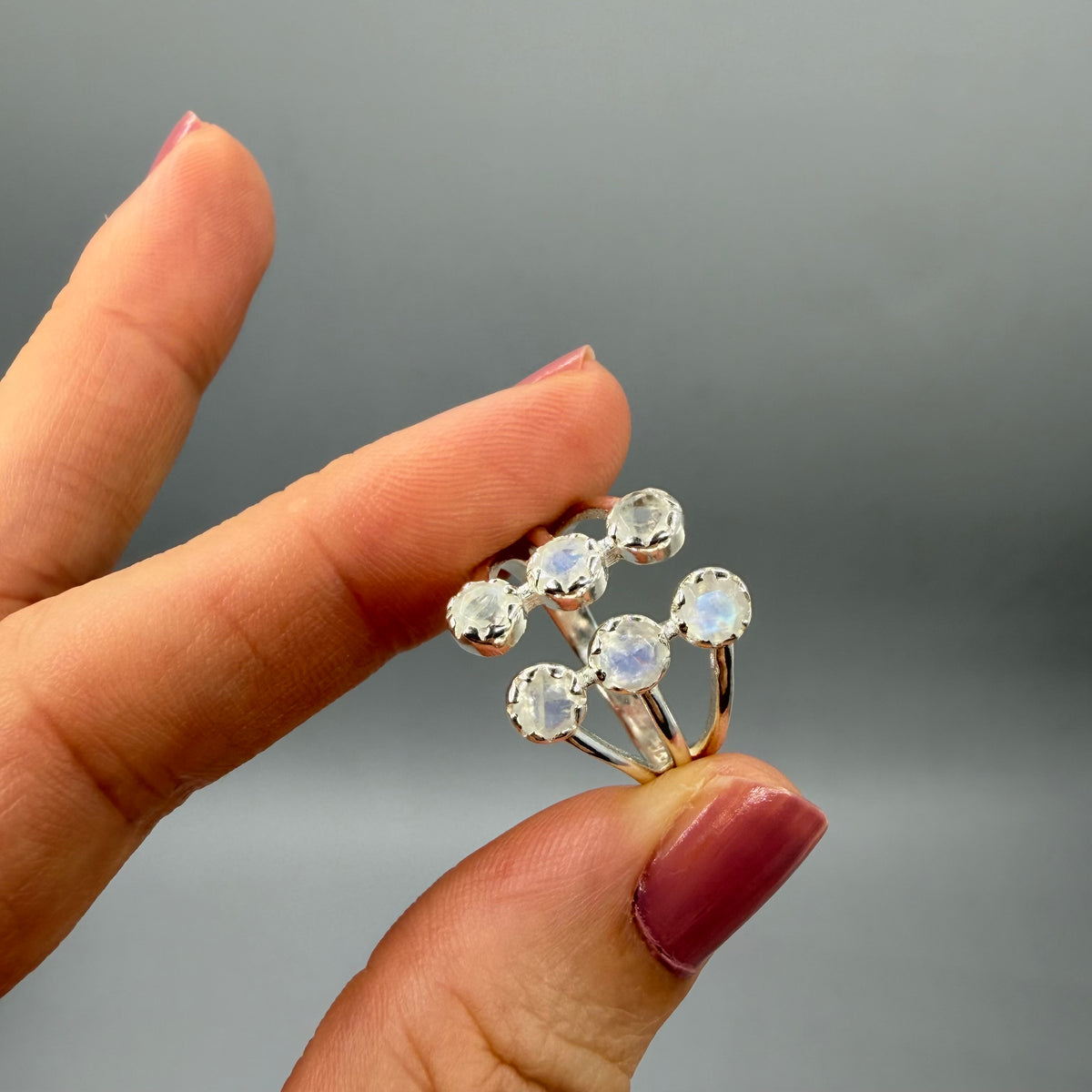 Anello Lucky - Labradorite Bianca e Argento 925
