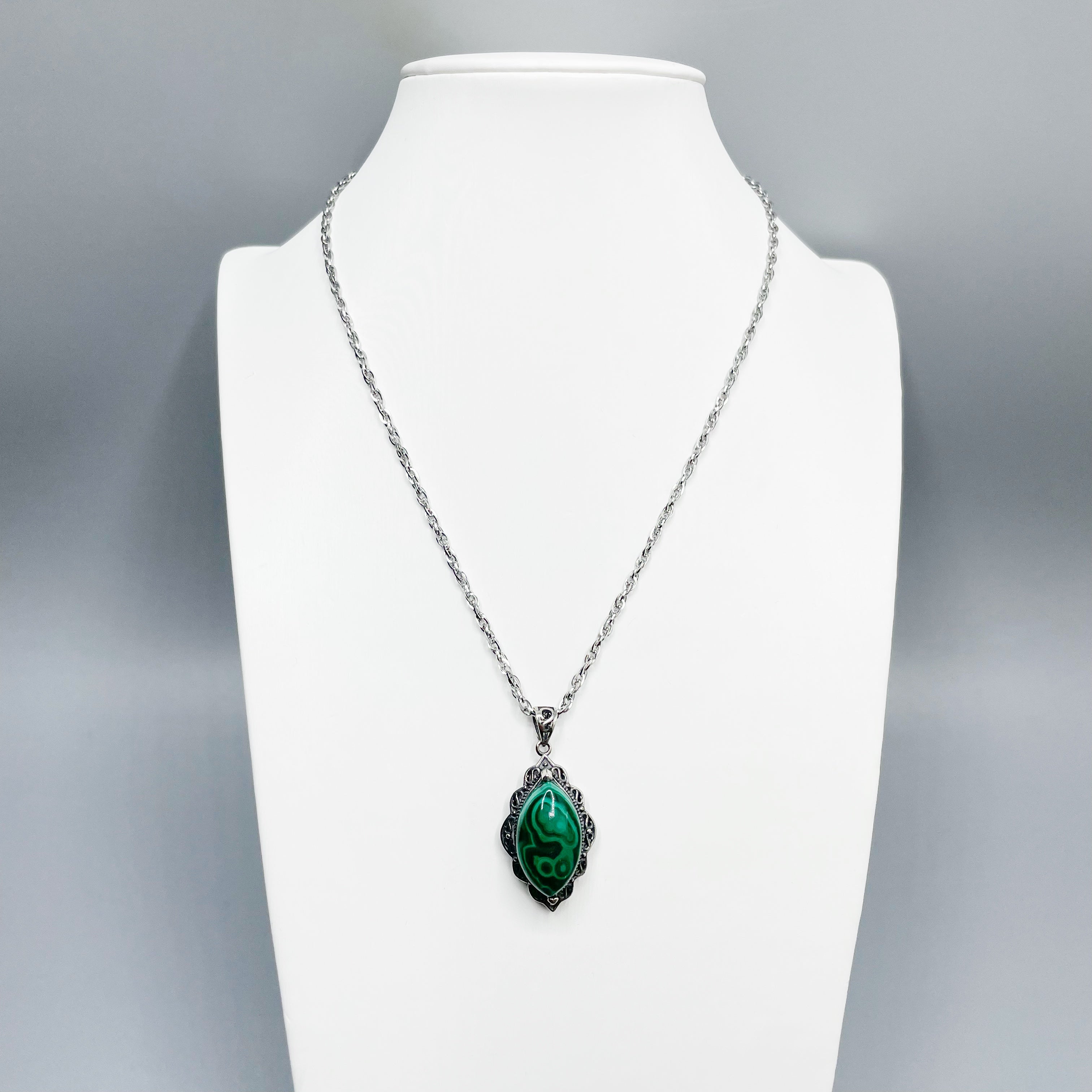 Ciondolo Malachite - Argento 925