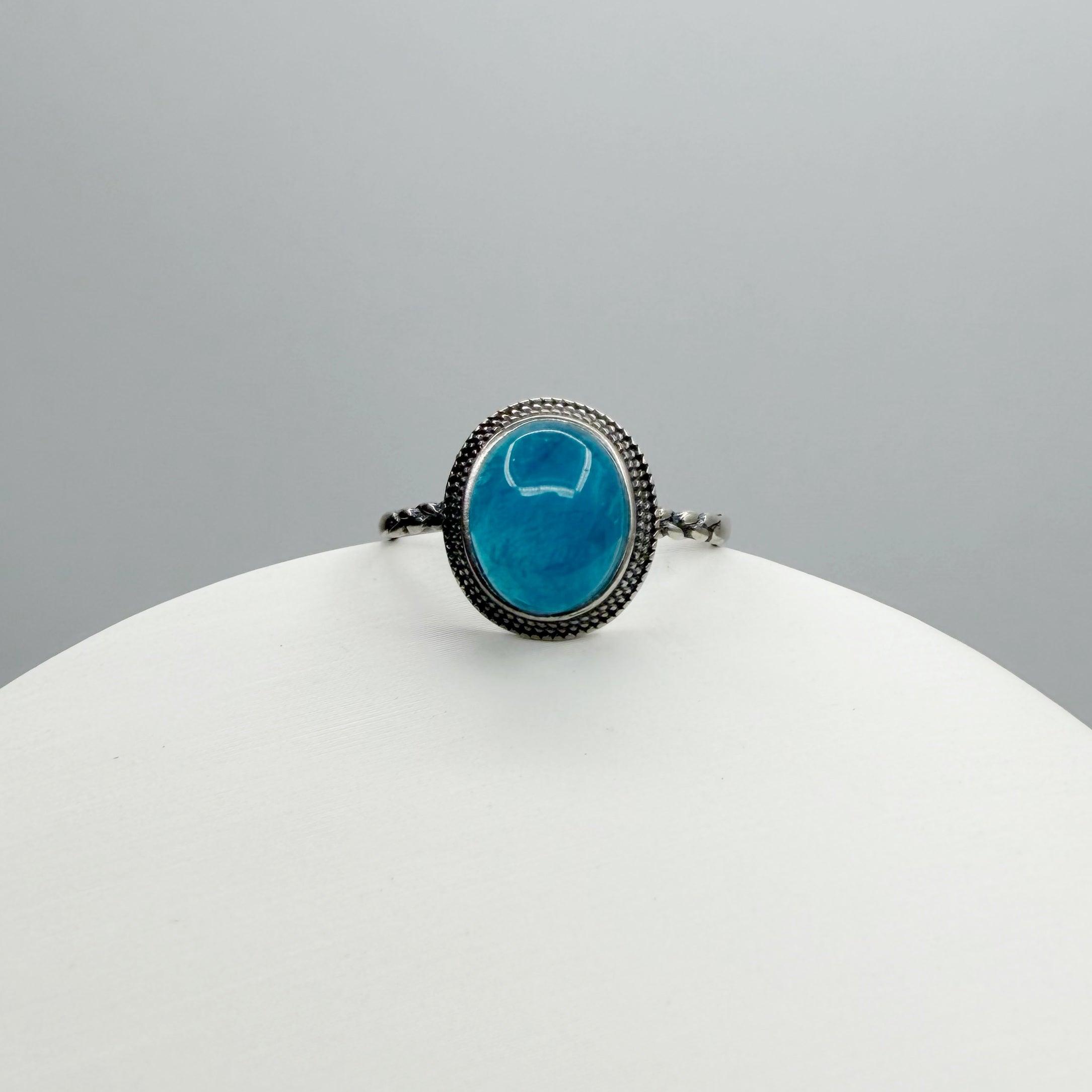 Anello Apatite Ovale - Argento 925