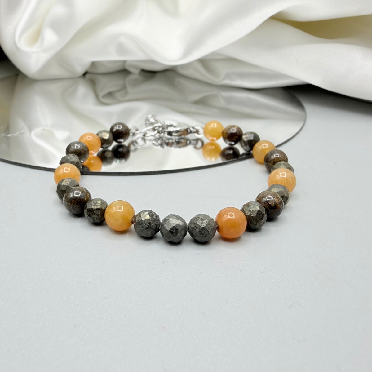 Bracciale Prosperity - Pirite, Avventurina, Bronzite - LIMITED EDITION